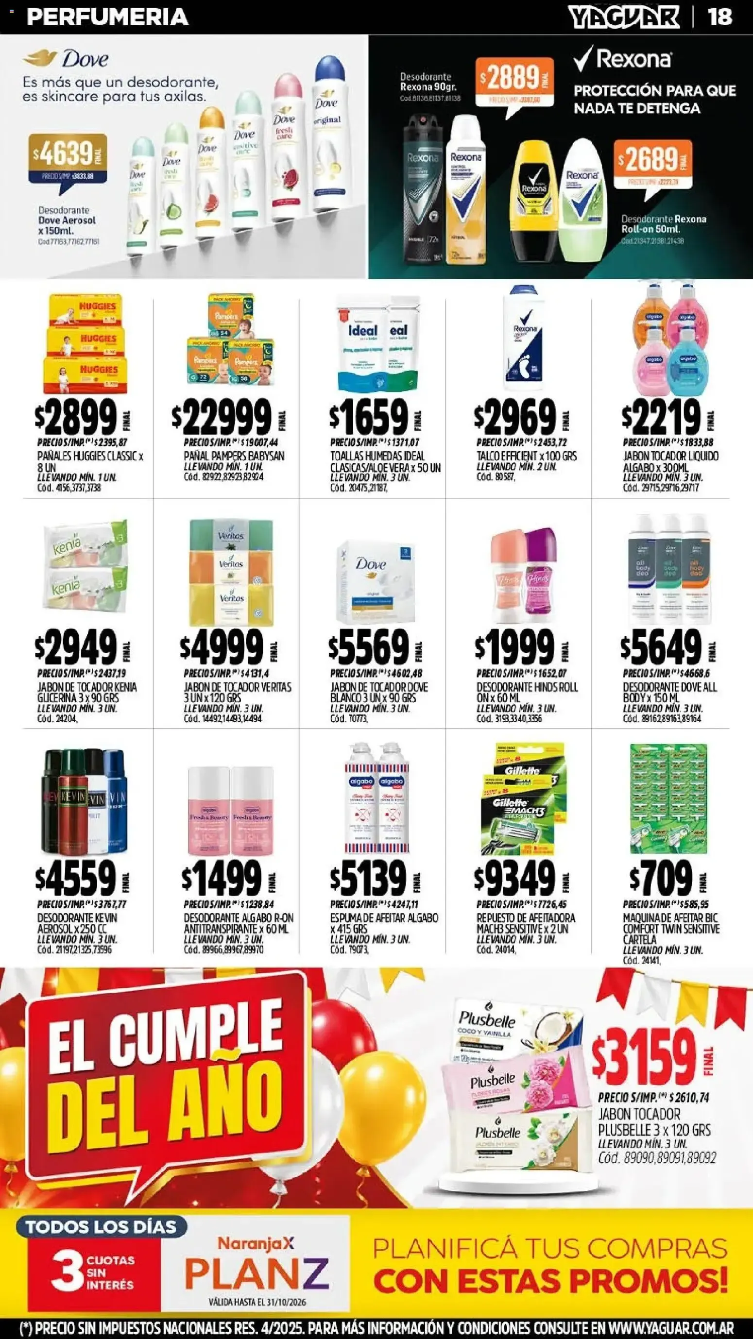 Ofertas de Mayorista Yaguar - El Cumple del Año 38 19 de octubre al 24 de octubre 2026 - Página 20 del catálogo