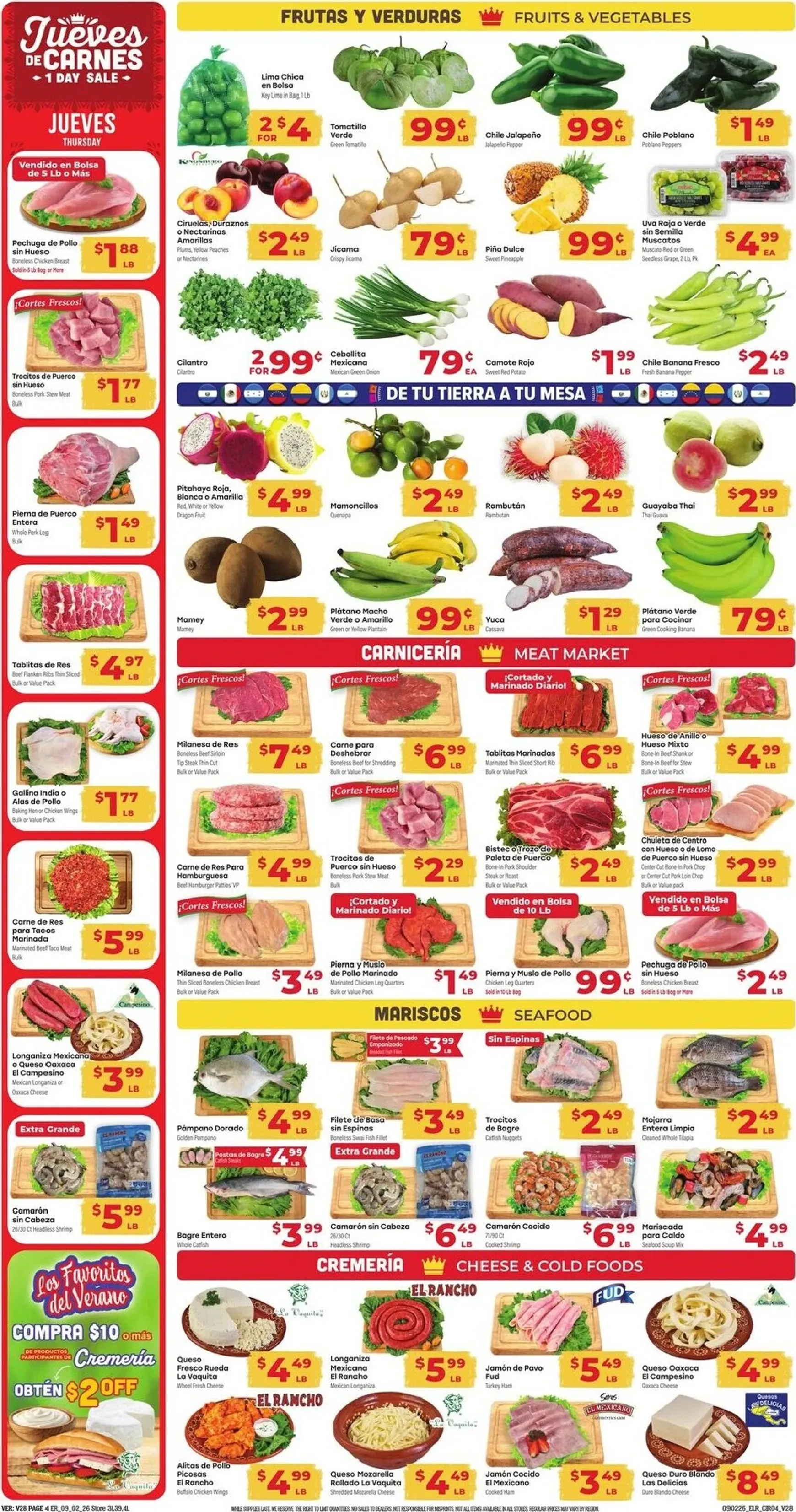 Weekly promotion Current El Rancho leaflet valid from Wednesday 09/02/2026 to Tuesday 09/08/2026 spanning from September 2 to September 8 2026 - Page 4 for Catalogue 365