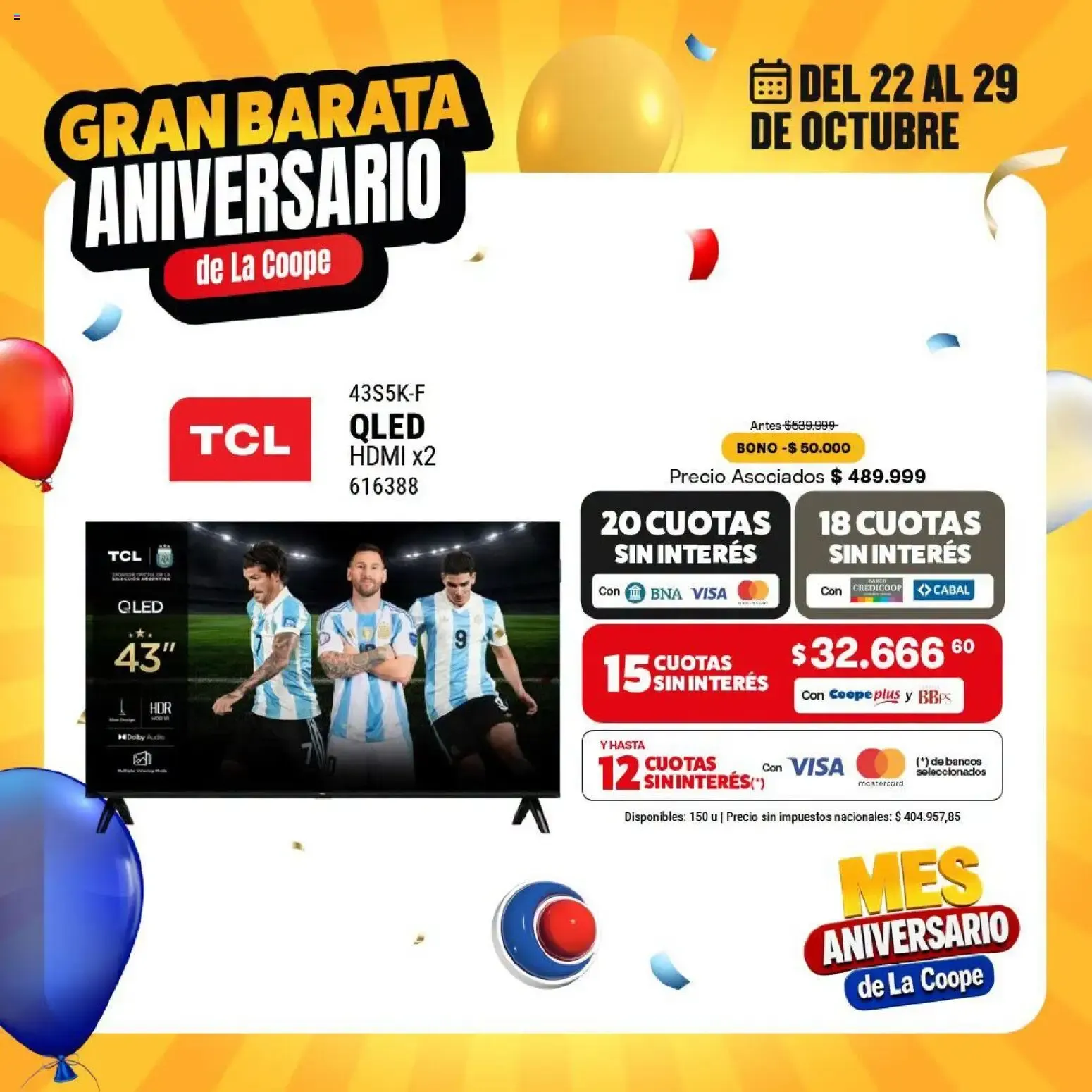 Ofertas de Gran Barata Aniversario de La Coope 22 de octubre al 29 de octubre 2026 - Página 13 del catálogo