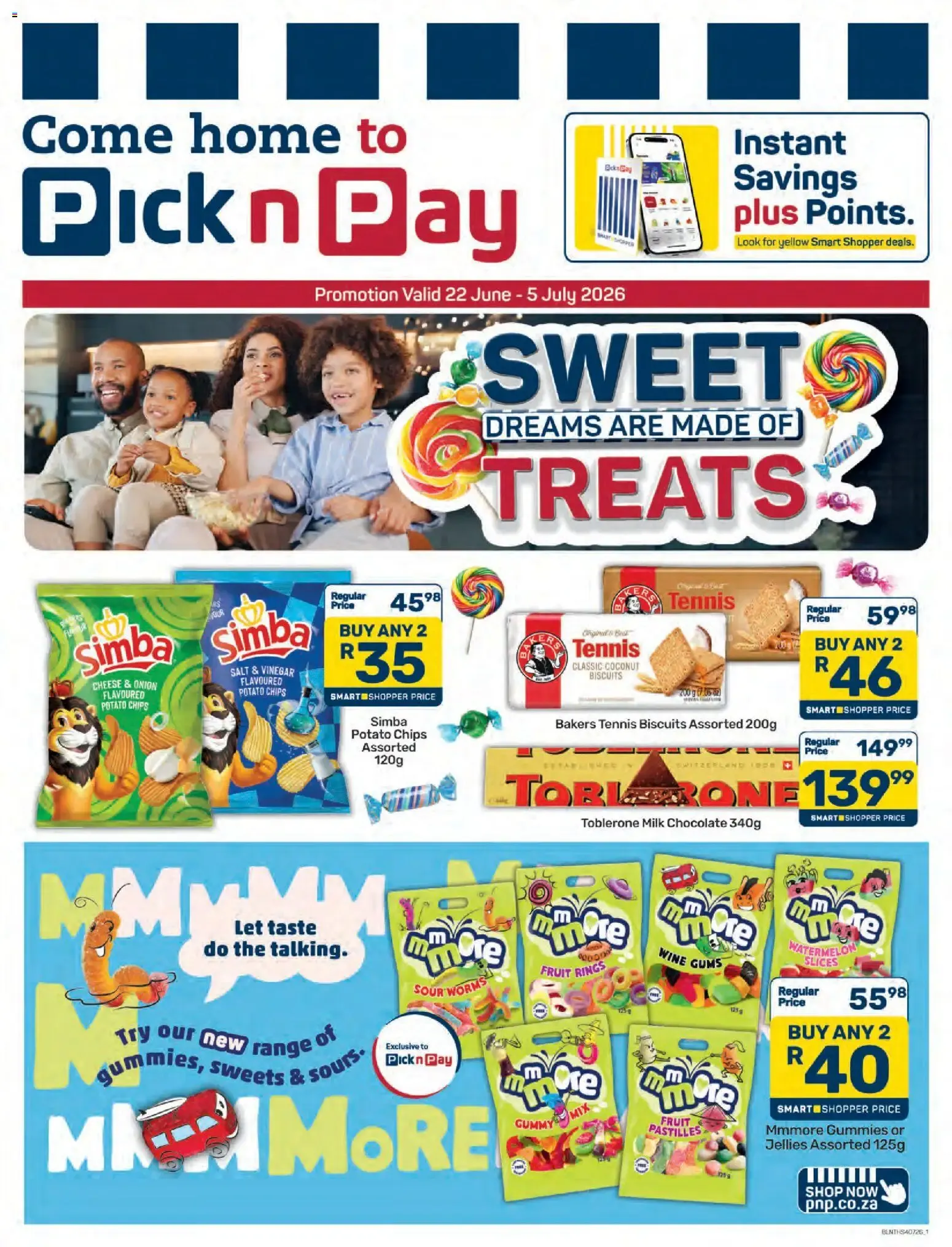 Pick n Pay - Sweets & Treats Specials (22/06/2026 - 05/07/2026) Online from 22 June to 5 July 2026 - Catalogue Page 1