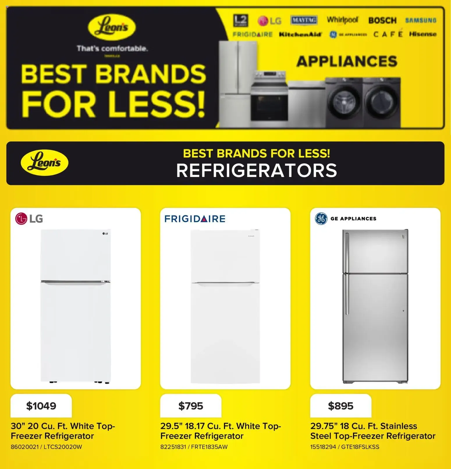Leon's flyer - BBFL Appliances from Oct 15, 2026 > weekly specials & deals