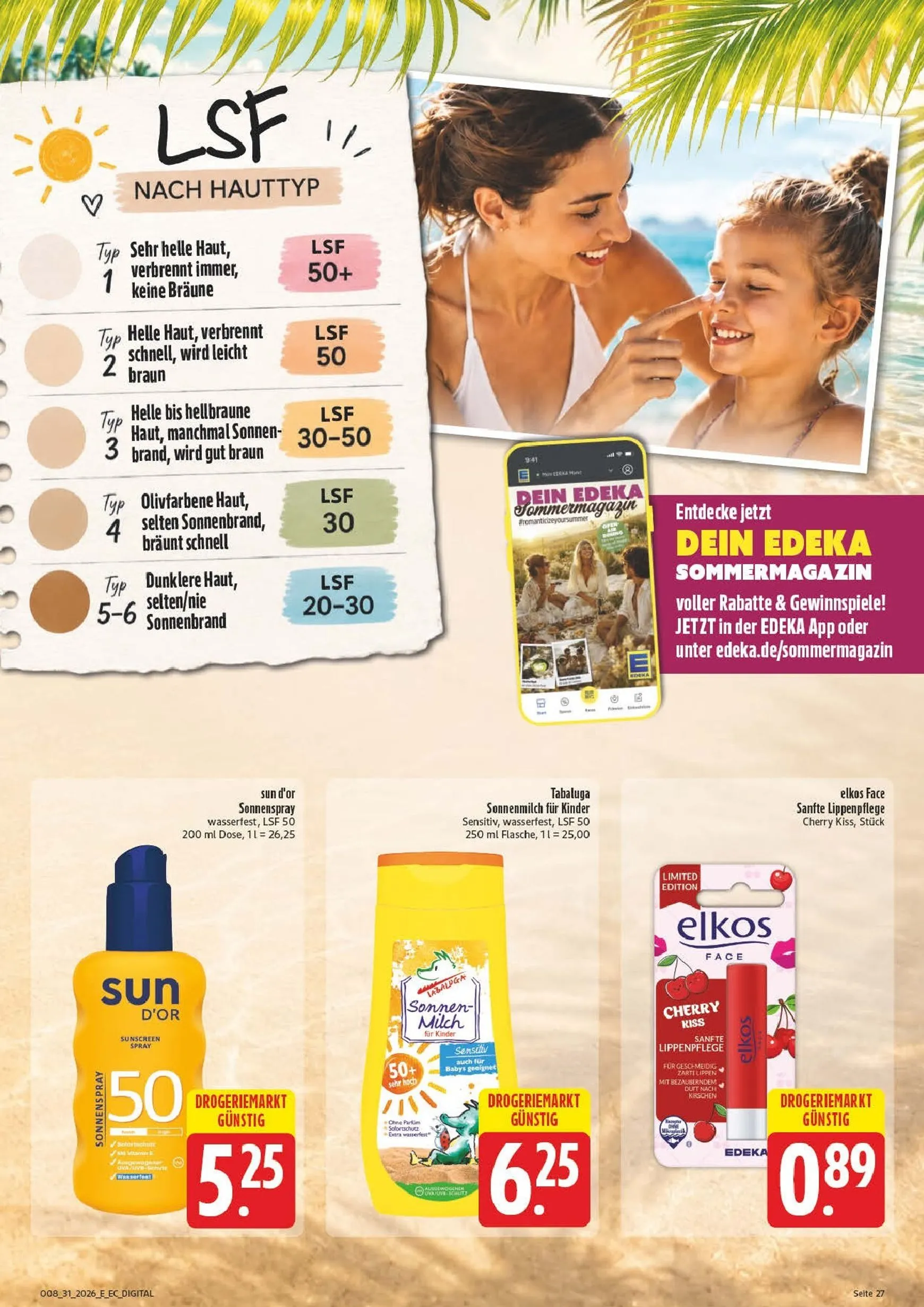 Edeka - Potrzebski Prospekt – von Montag 27.07.2026 bis Samstag 01.08.2026 von 27. Juli bis 1. August 2026 - Prospekt seite 27