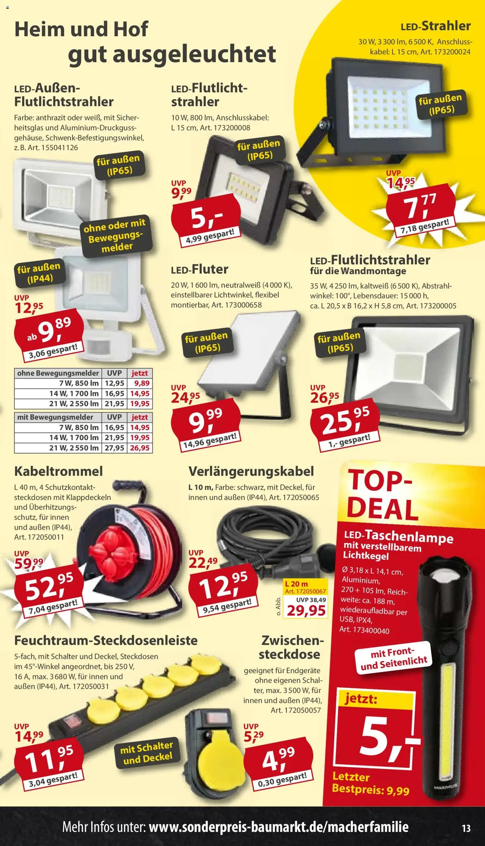 Sonderpreis Baumarkt Prospekt (ab 27.06.2026) zum Blättern von 27. Juni bis 3. Juli 2026 - Prospekt seite 13