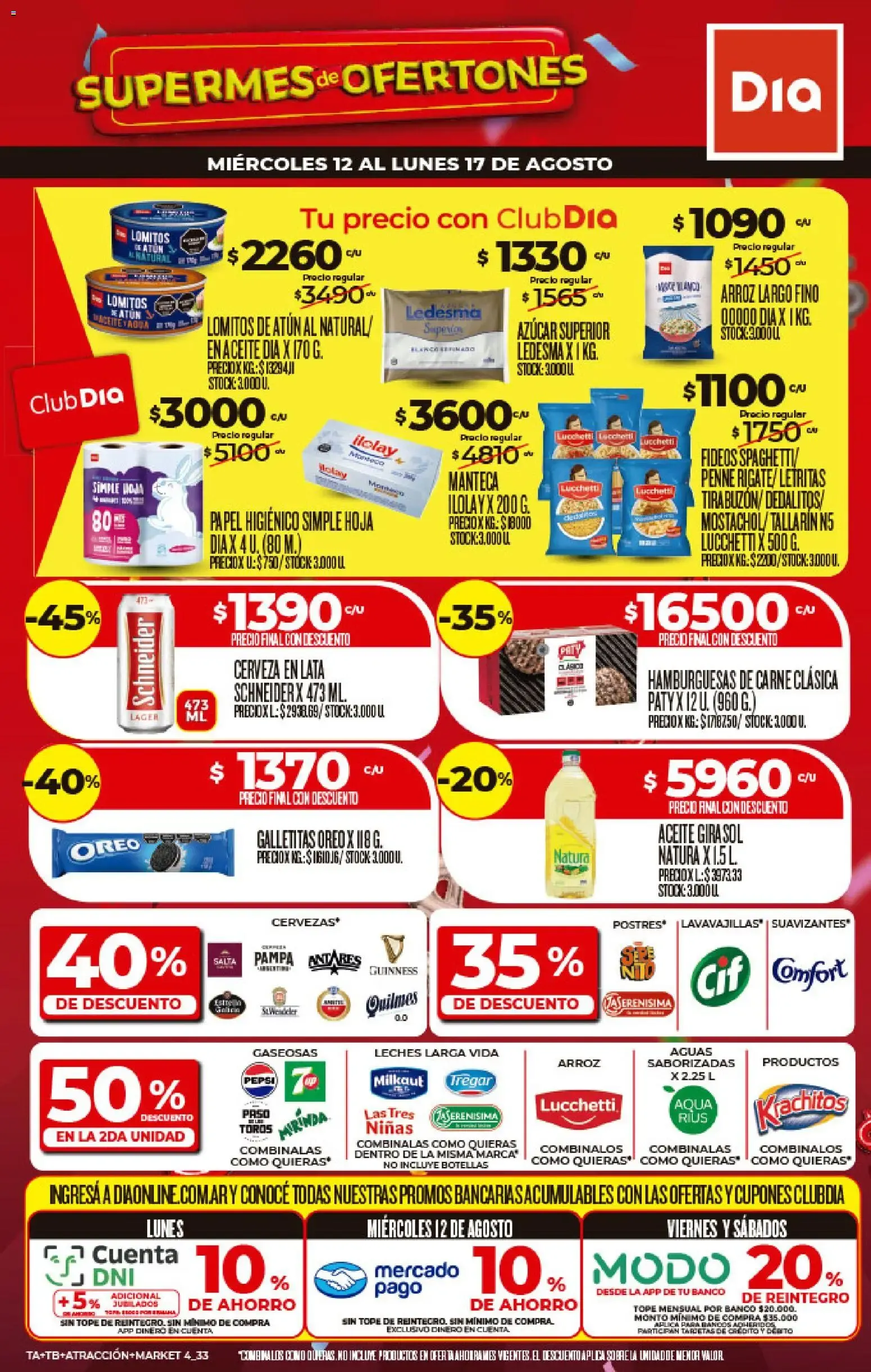 Ofertas de Supermes de Ofertones de Dia 12 de agosto al 17 de agosto 2026 - Página 1 del catálogo