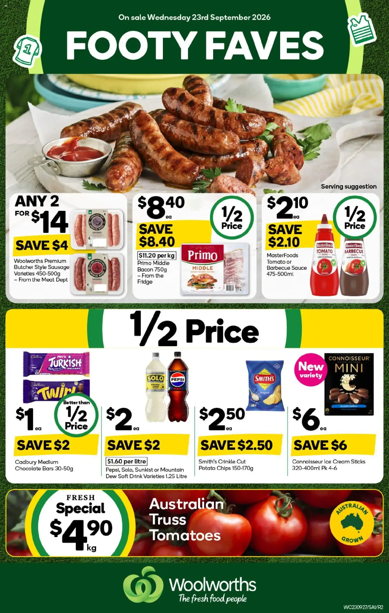 FOOTY FAVES - Catalogue valid from 23 September to 29 September 2026 - page 1