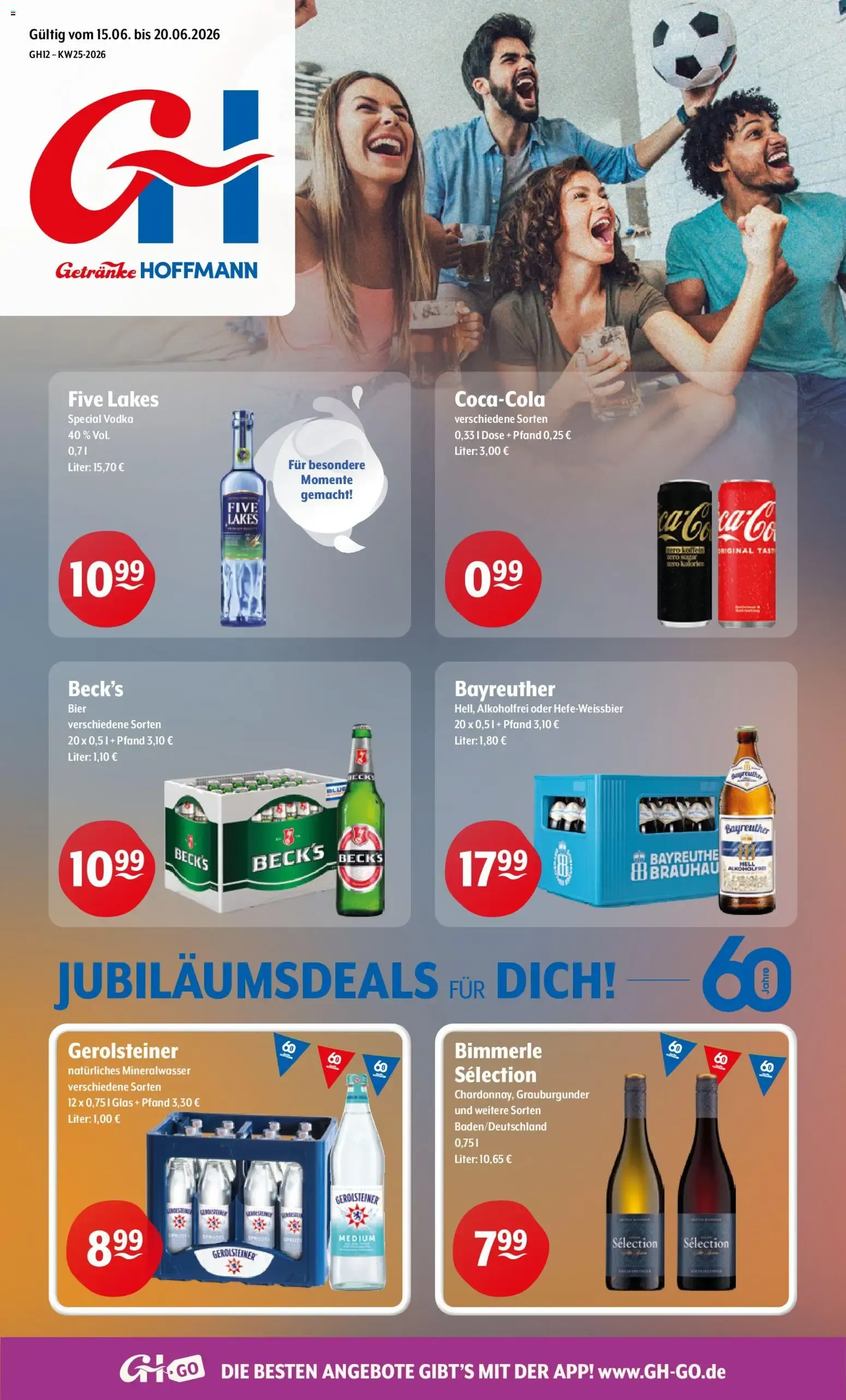 Getränke Hoffmann - Jubiläumsdeals von 15. Juni bis 20. Juni 2026 - Prospekt seite 1