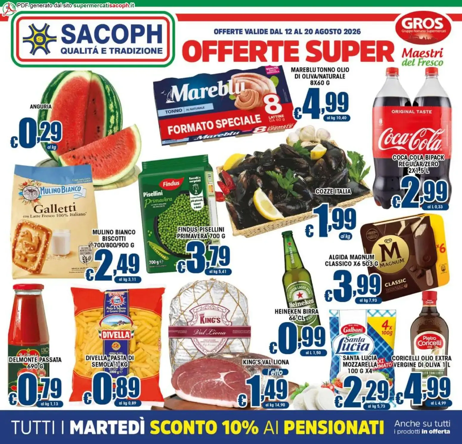 Sacoph volantino dal 12/08/2026 - online Offerte da 12 agosto a 20 agosto di 2026 - Pagina del volantino 1