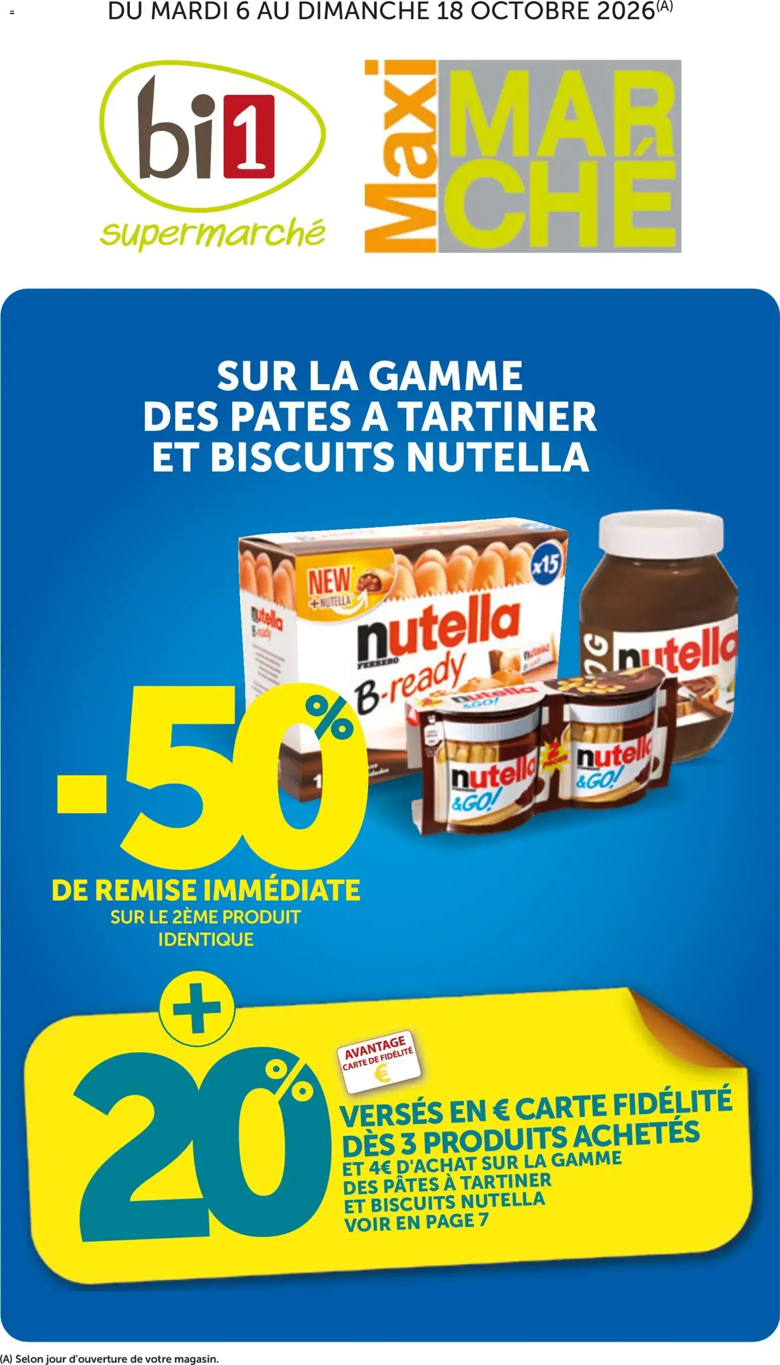 bi1 Catalogue maxi marché à partir du 06/10/2026 - promo en ligne du 6 octobre au 18 octobre 2026 - Catalogue page 1