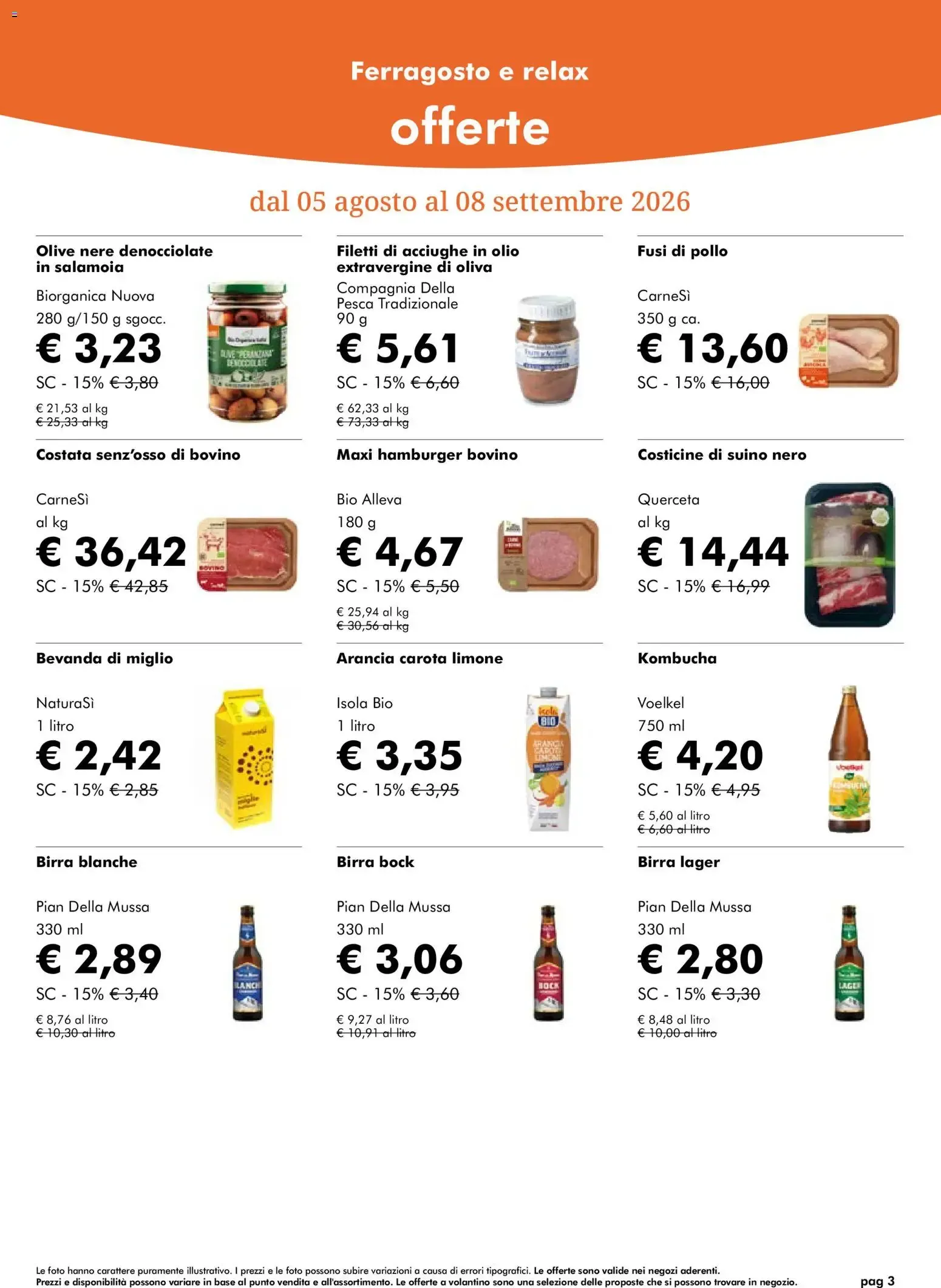 Natura Sì volantino dal 05/08/2026 - online Offerte da 5 agosto a 8 settembre di 2026 - Pagina del volantino 3