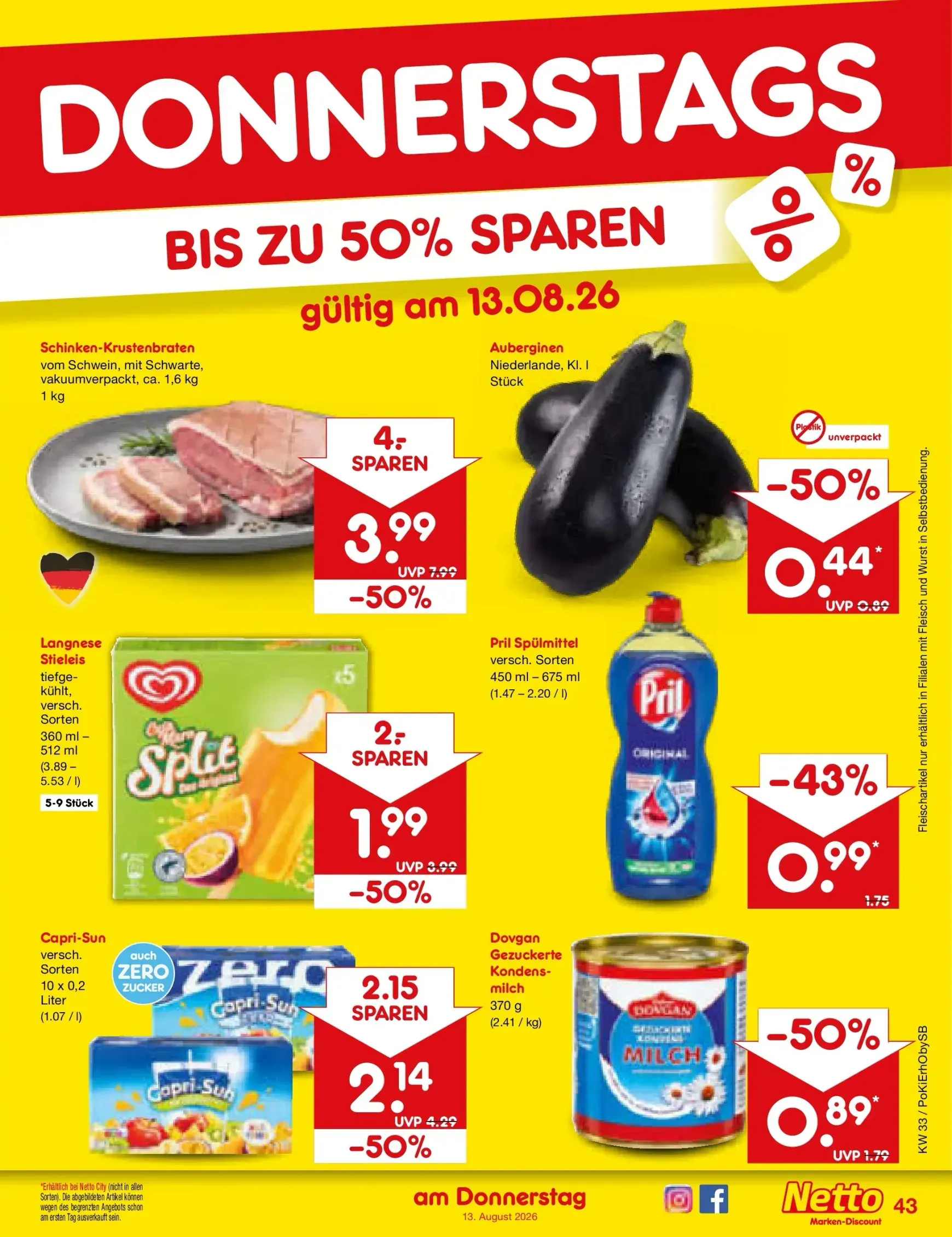Netto Marken Discount Prospekt nächste Woche – von Montag 10.08.2026 bis Freitag 14.08.2026 von 10. August bis 14. August 2026 - Prospekt seite 60