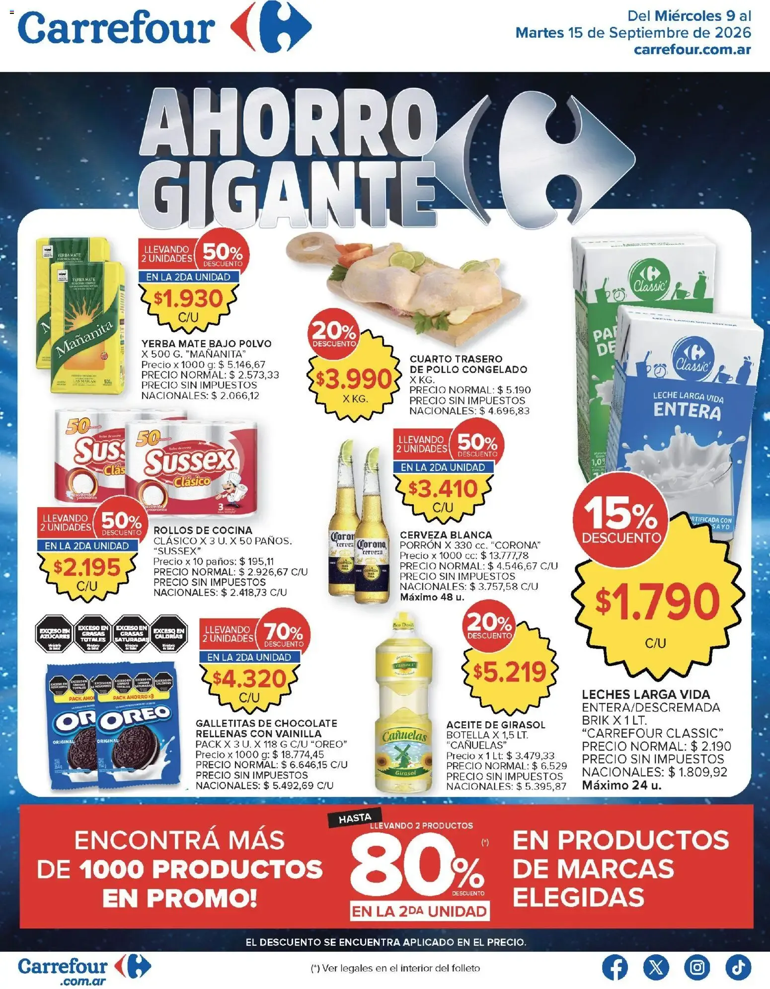 Ofertas de Ahorro Gigante 9 de septiembre al 15 de septiembre 2026 - Página 1 del catálogo
