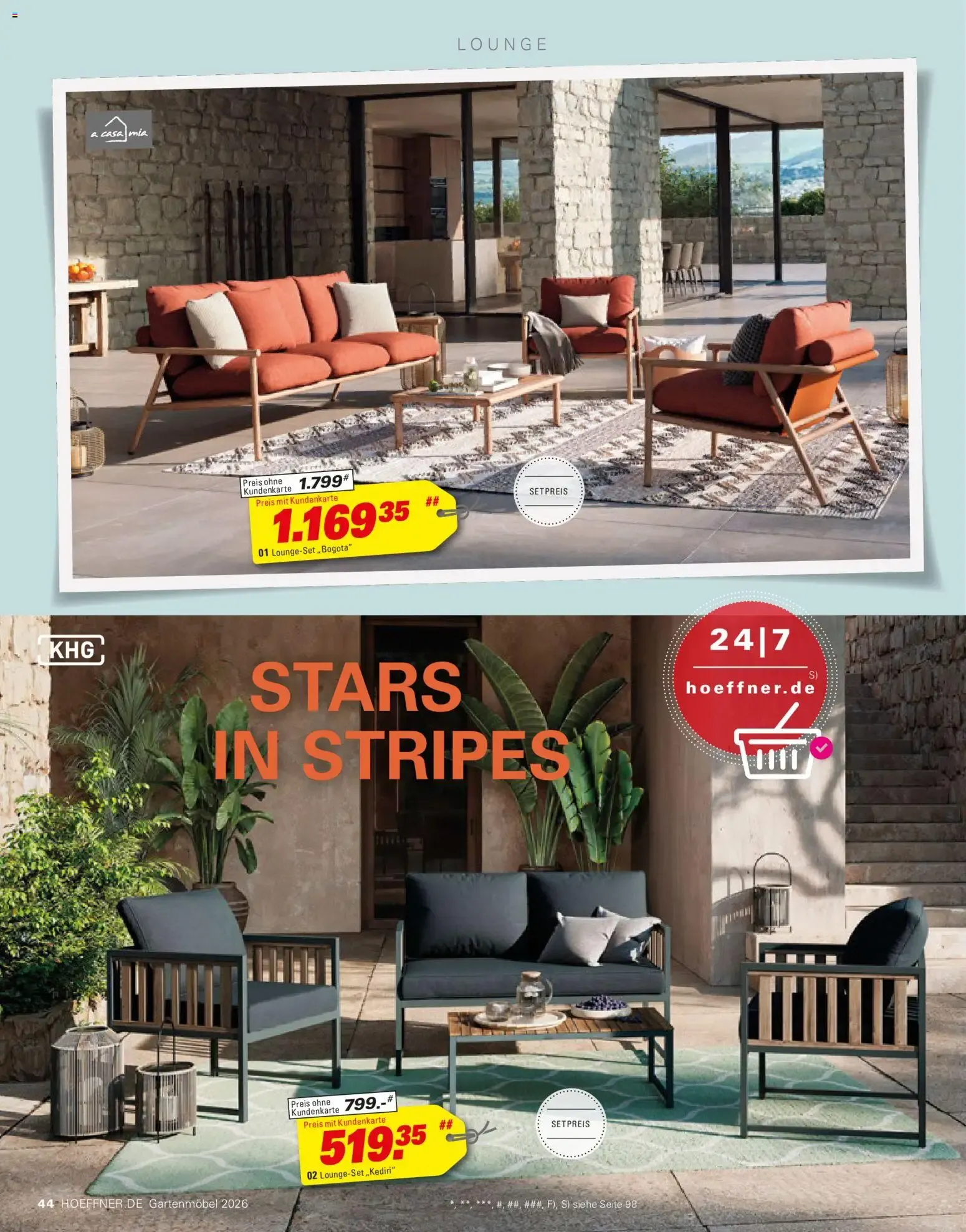 Höffner Gartenmöbel 2026 von 27. März bis 30. Juni 2026 - Prospekt seite 44