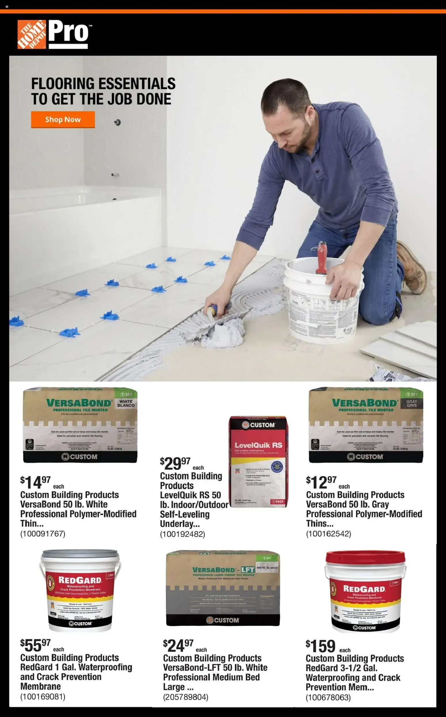 Weekly ad Home Depot Pro: Flooring Essentials from July 6 to July 13 2026 - Page 1