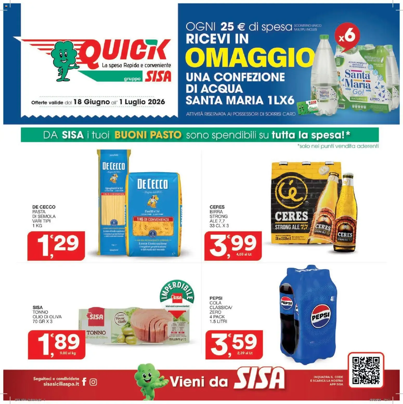 Nuovo SISA volantino Quick dal 18/06/2026 > offerte anteprima 🛍️