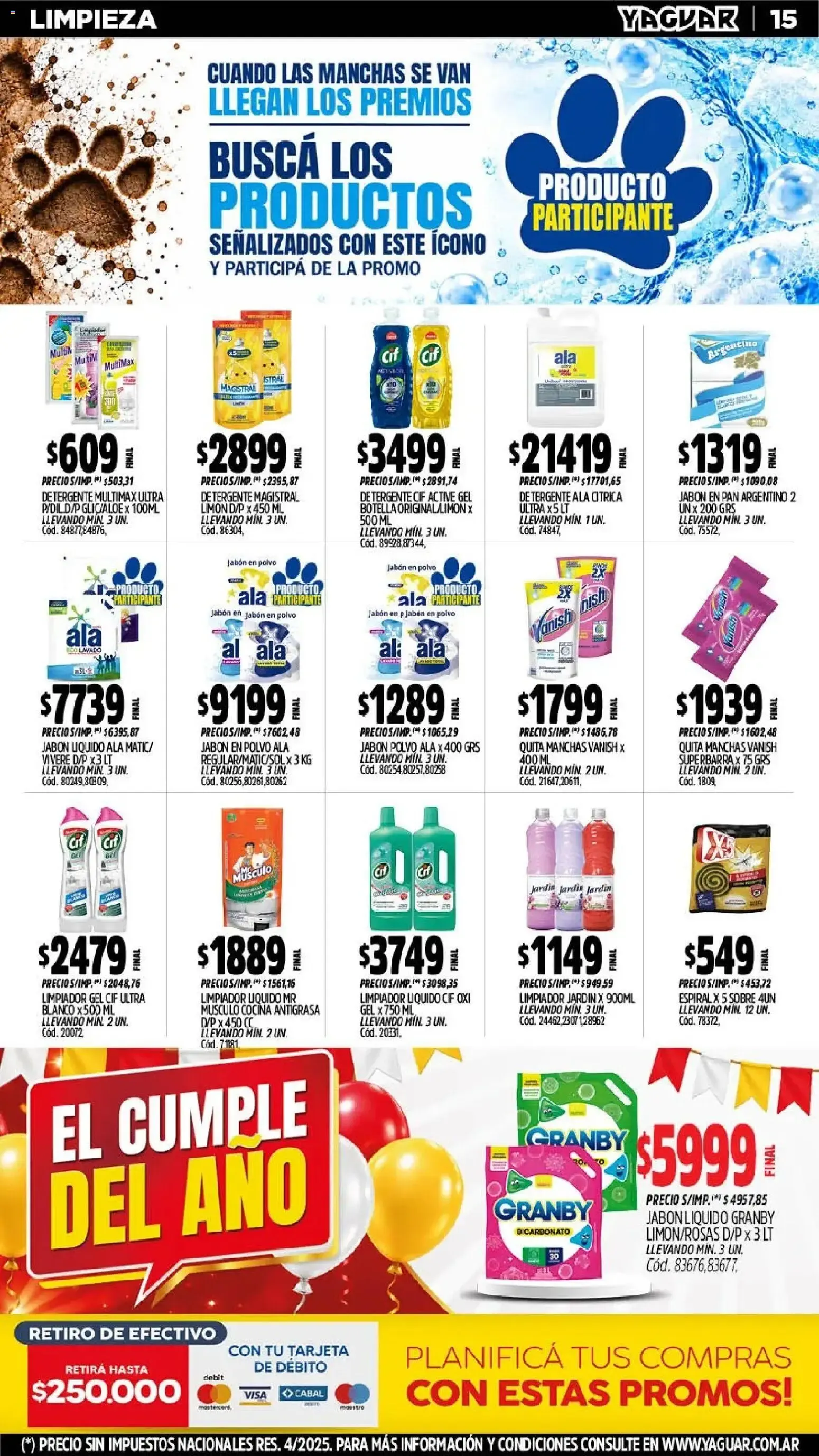 Ofertas de Yaguar - Oferta Semanal Córdoba del 26/10/2026 - 01/11/2026 26 de octubre al 1 de noviembre 2026 - Página 16 del catálogo