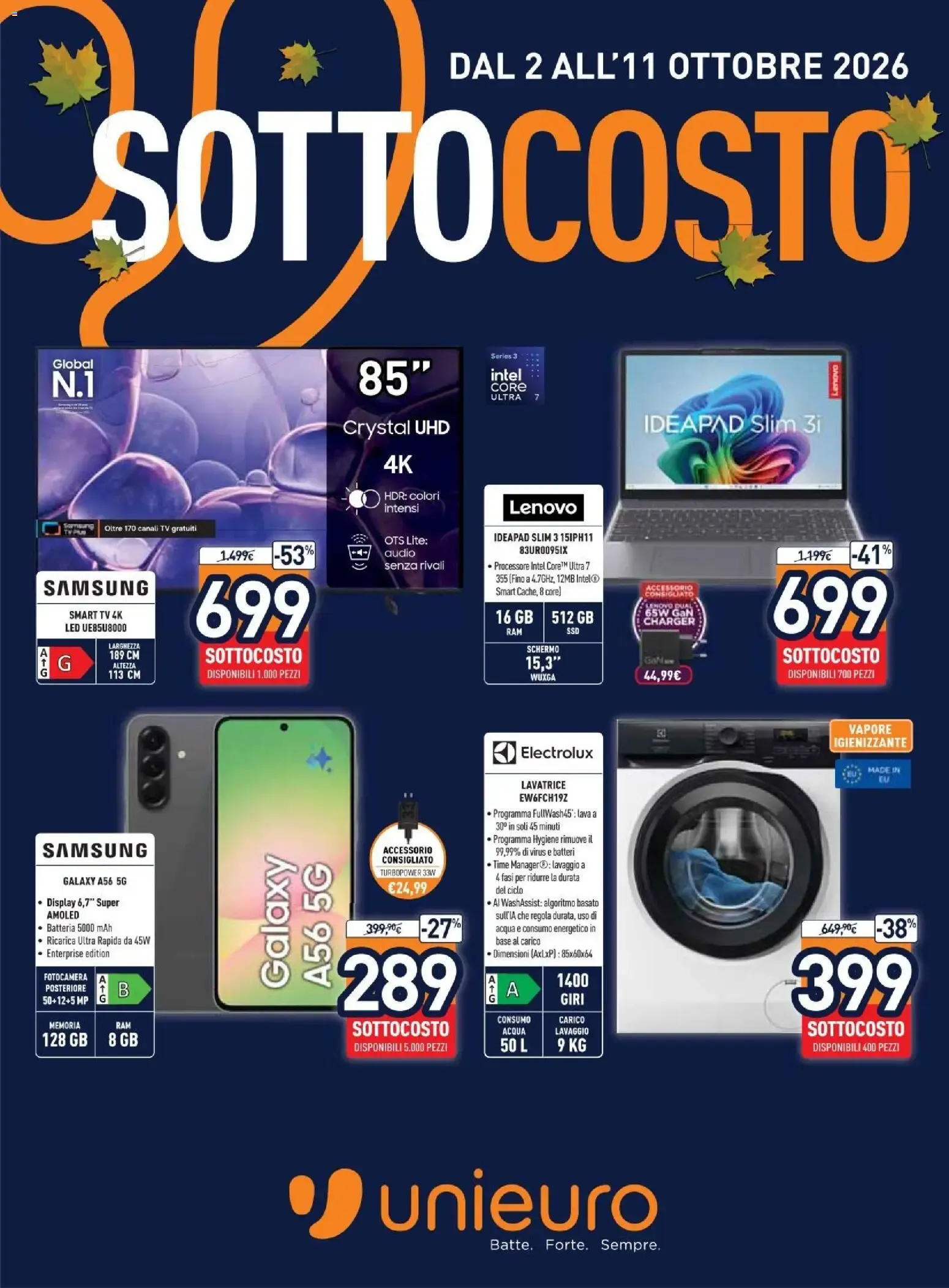 Nuovo Unieuro volantino dal 02/10/2026 > offerte anteprima 🛍️ da 2 ottobre a 11 ottobre di 2026 - Pagina del volantino 1