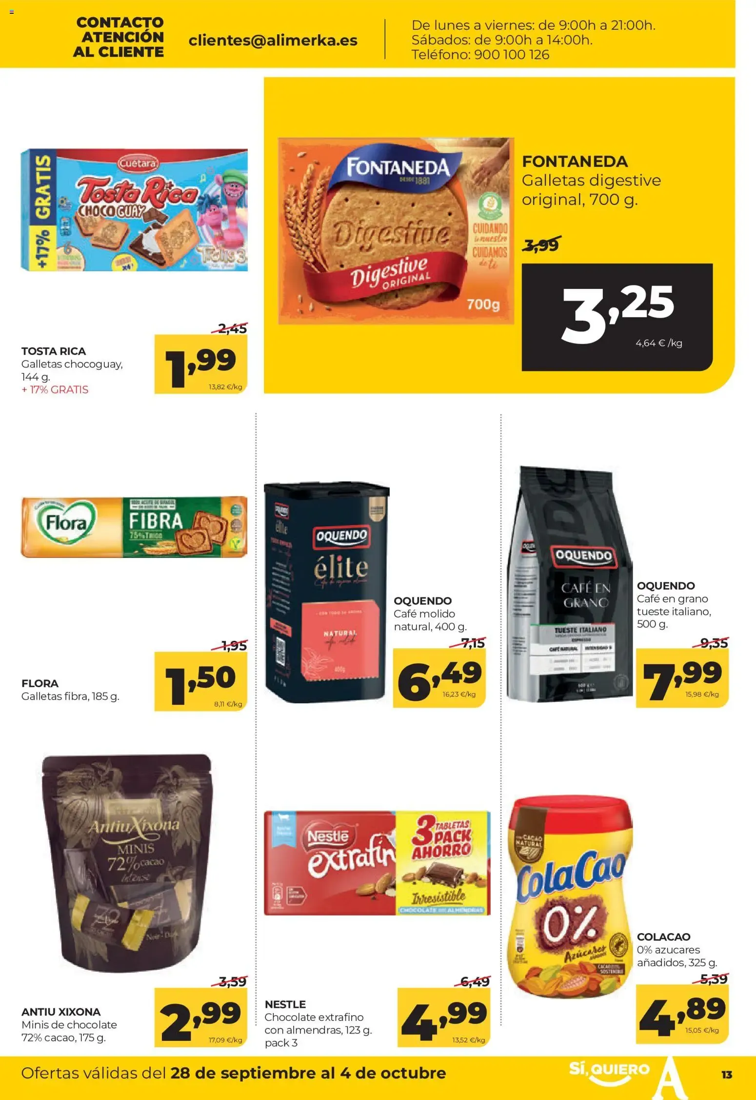 Catálogo de Alimerka folleto del 28/09/2026 | Catálogo 28 de septiembre al 4 de octubre 2026 - Página 13