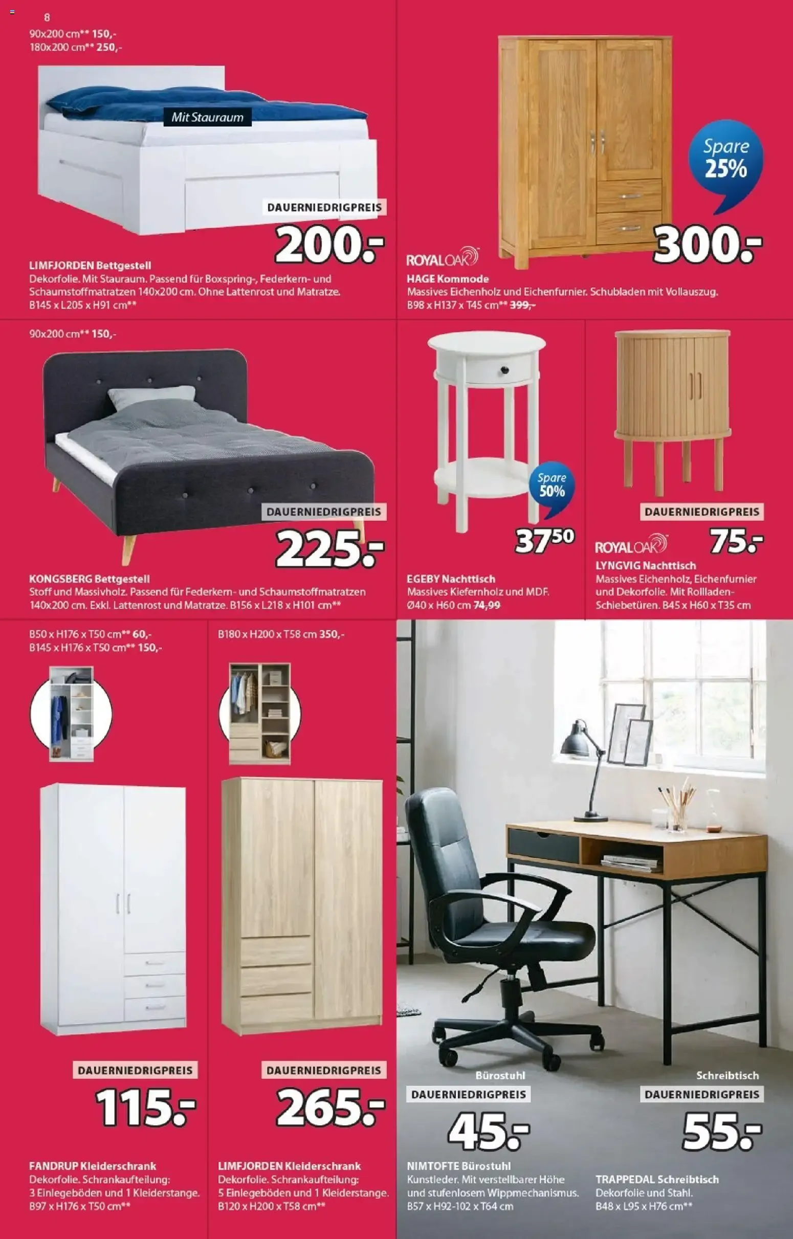 JYSK: SALE - SPARE BIS ZU 70% von 7. Juni bis 11. Juli 2026 - Prospekt seite 8