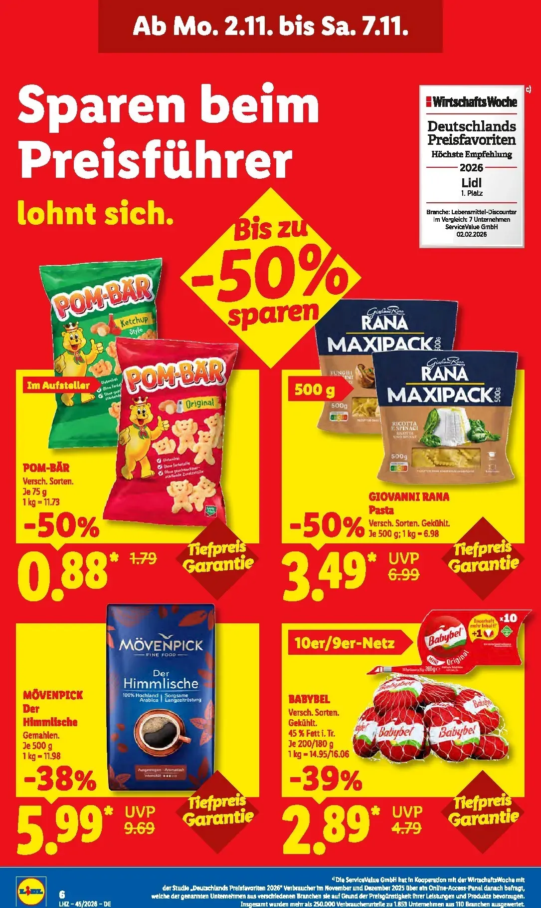 Lidl Sparen beim Preisführer von 2. November bis 7. November 2026 - Prospekt seite 13