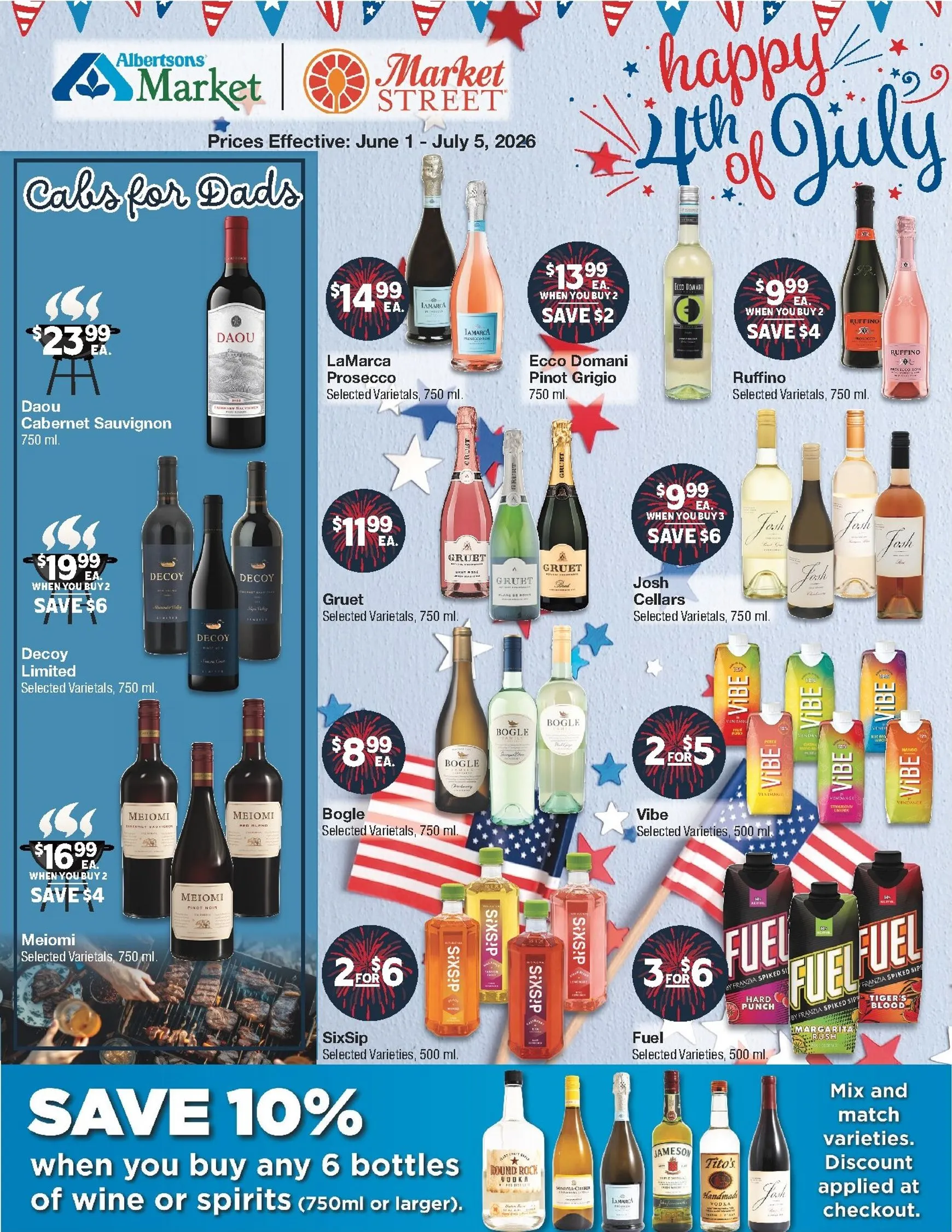 Weekly ad Current Market Street - Happy 4th July leaflet valid from Monday 06/01/2026 to Sunday 07/05/2026 from June 1 to July 5 2026 - Page 1