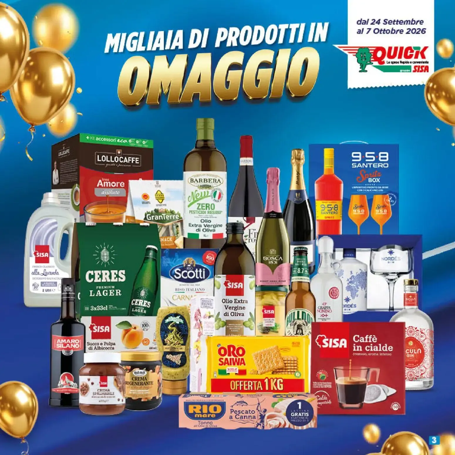 Quick SISA: Grande Concorso Ogni Spesa è una Festa da 24 settembre a 7 ottobre di 2026 - Pagina del volantino 3