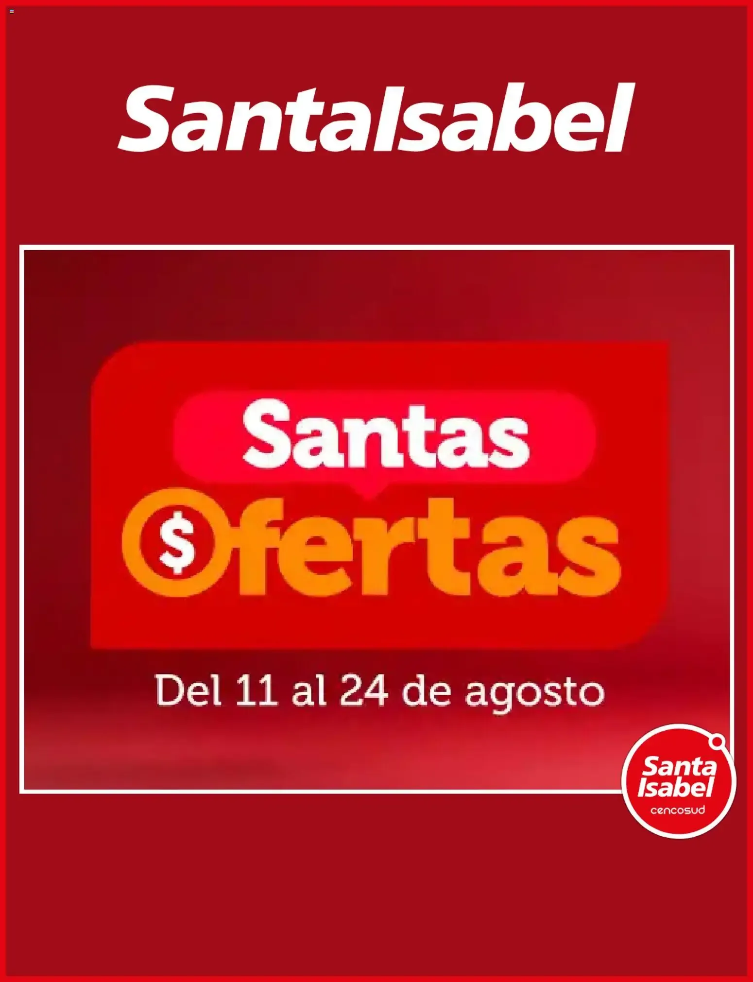 Catálogo de Santas Ofertas 11 de agosto al 24 de agosto 2026 - Página 1