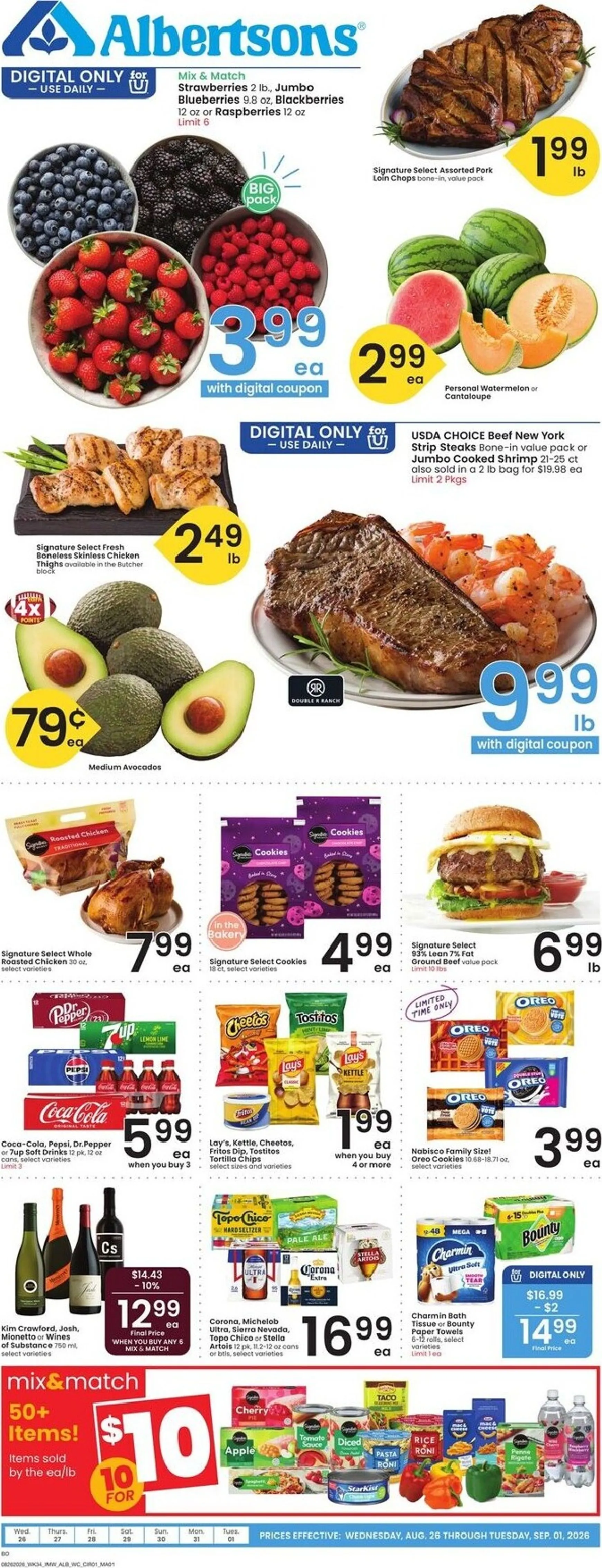 Future Albertsons flyer valid from Wednesday 08/26/2026 to Tuesday 09/01/2026