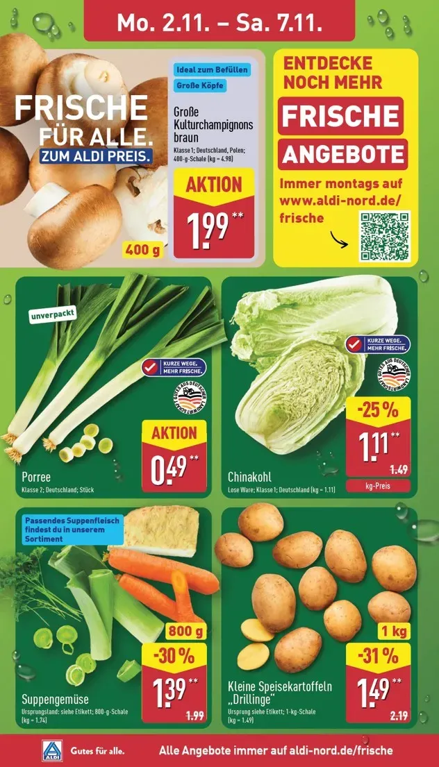 ALDI NORD Prospekt nächste Woche – von Montag 02.11.2026 bis Samstag 07.11.2026 von 2. November bis 7. November 2026 - Prospekt seite 2