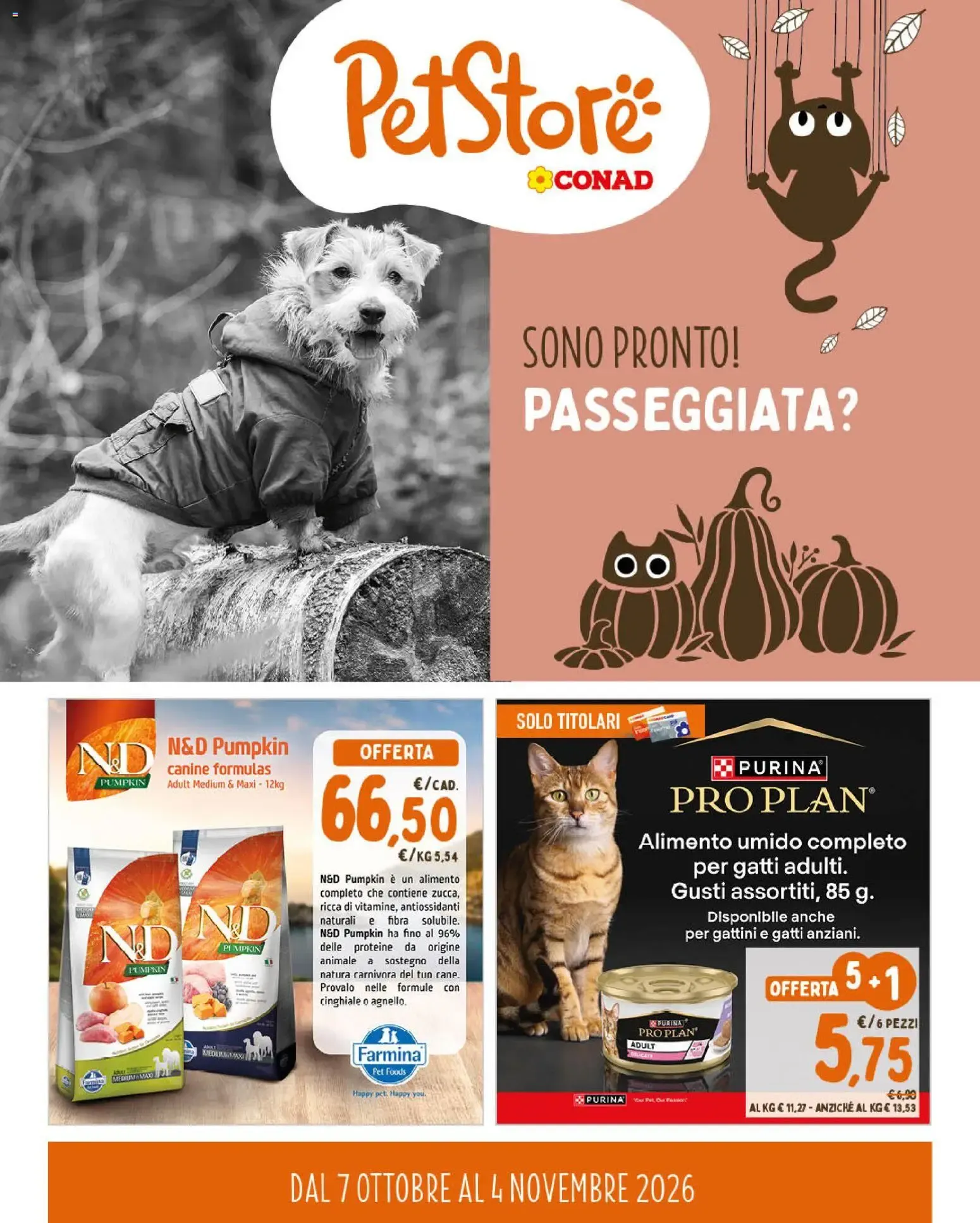 PetStore CONAD da 7 ottobre a 4 novembre di 2026 - Pagina del volantino 1