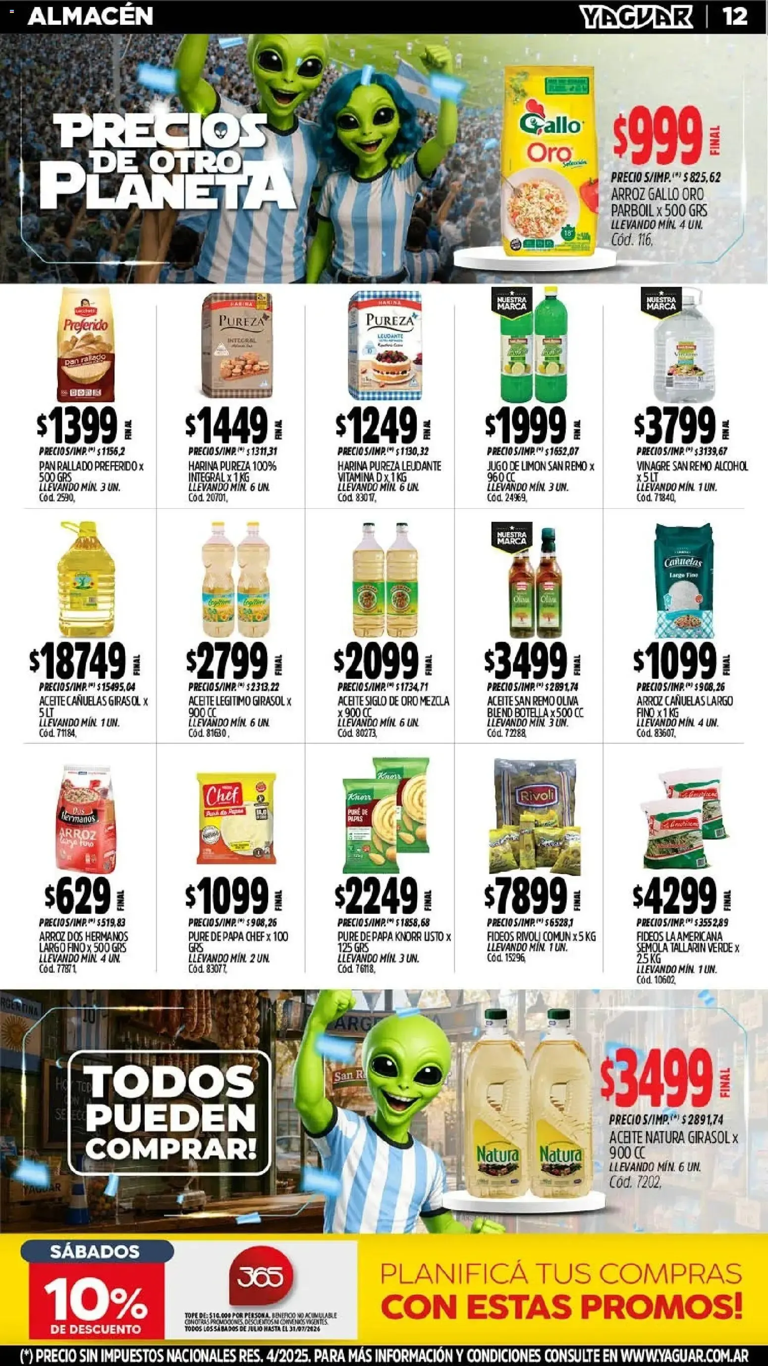 Ofertas de Mayorista Yaguar - Precios de Otro Planeta 6 de julio al 12 de julio 2026 - Página 12 del catálogo