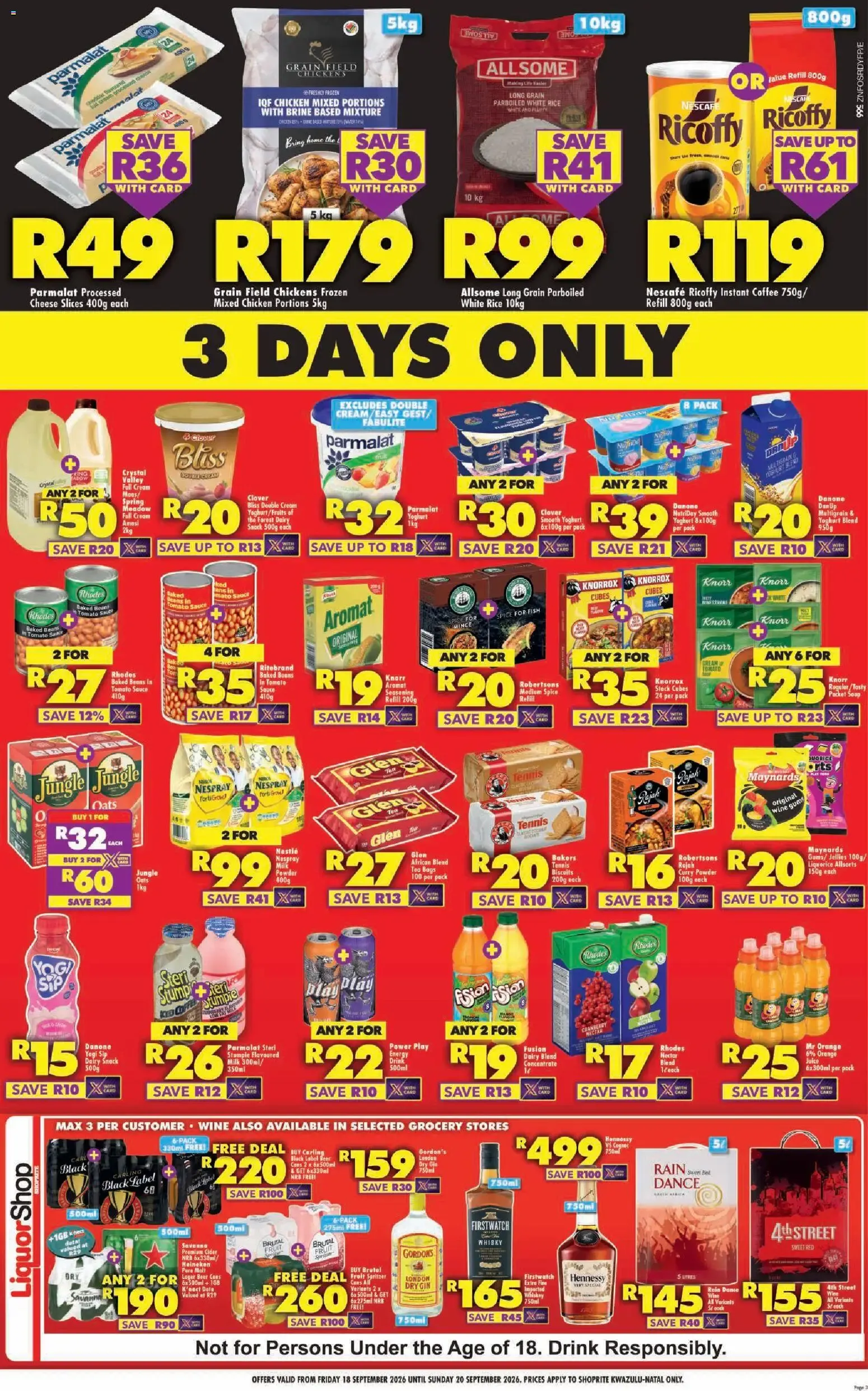 Shoprite Big Red Weekend (18/09/2026 - 20/09/2026) → Online Catalogue from 18 September to 20 September 2026 - Catalogue Page 3