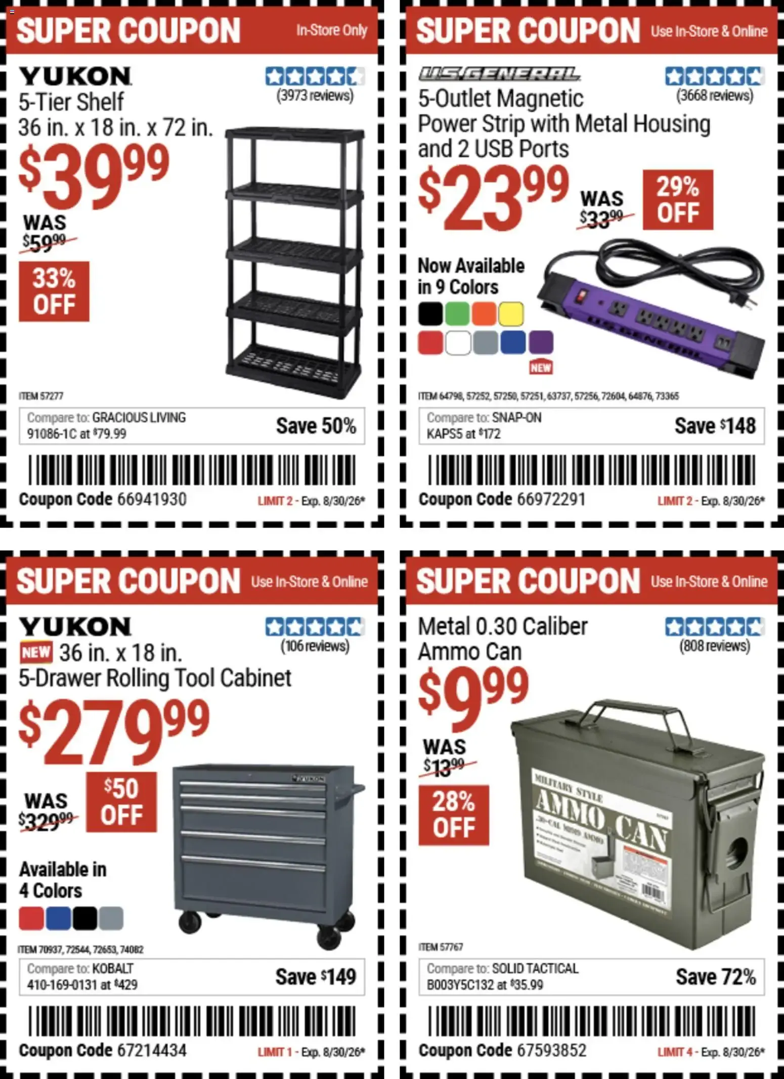 Weekly promotion Harbor Freight: Coupon Deals spanning from August 17 to August 30 2026 - Page 15 for Catalogue 365