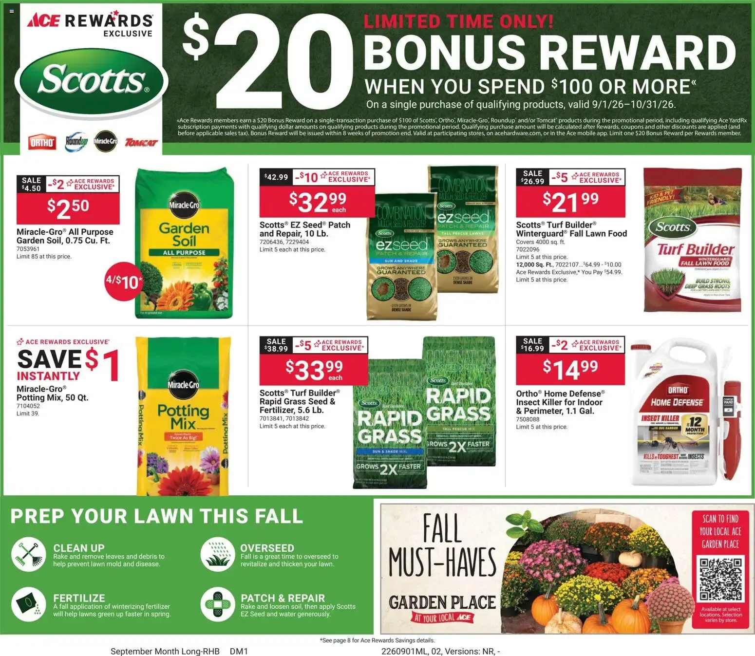 Weekly promotion ACE Hardware Weekly Ad (09/01 - 09/30 2026) - Flyer spanning from September 1 to September 30 2026 - Page 2 for Catalogue 365