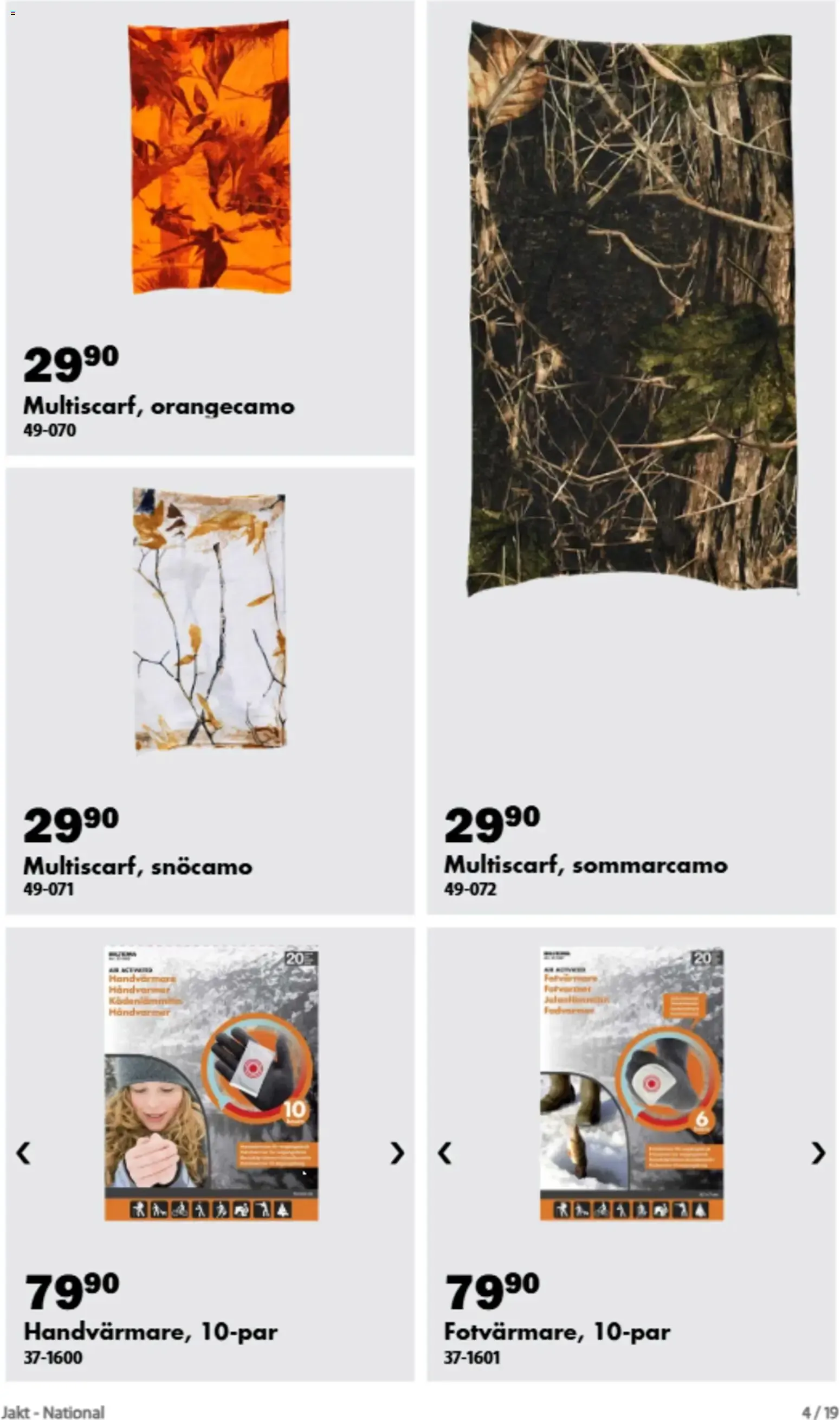Biltema erbjudanden jakt från 19/08/2026 - 31/10/2026 > Reklamblad nuvarande rabatter från 19 augusti till 31 oktober 2026 - Reklamblad sidor 4