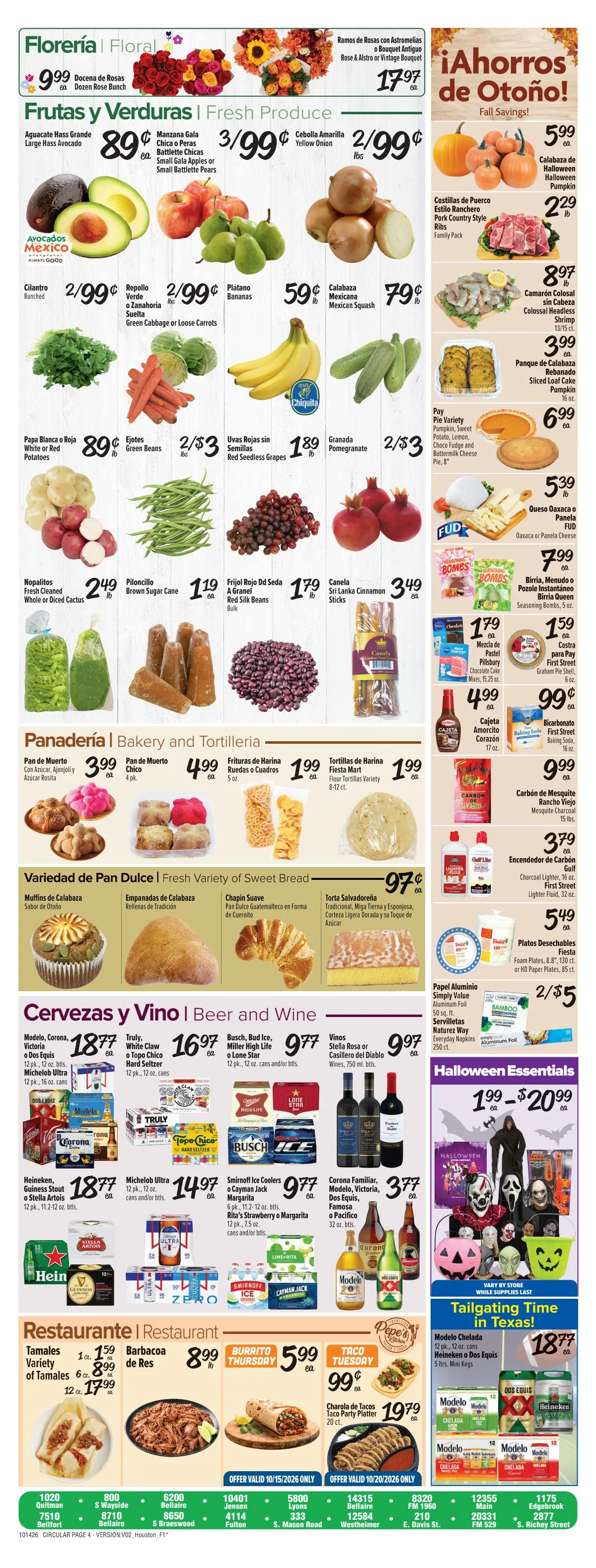 Weekly ad Current Fiesta Mart leaflet valid from Wednesday 10/14/2026 to Tuesday 10/20/2026 from October 14 to October 20 2026 - Page 4