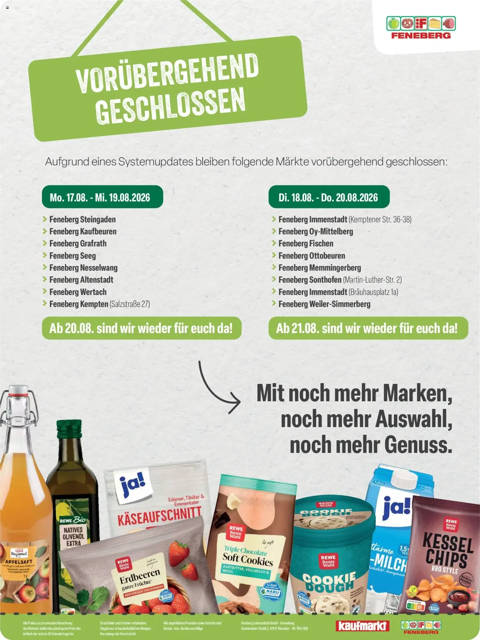Coupon Wochen bei Feneberg von 17. August bis 23. August 2026 - Prospekt seite 4