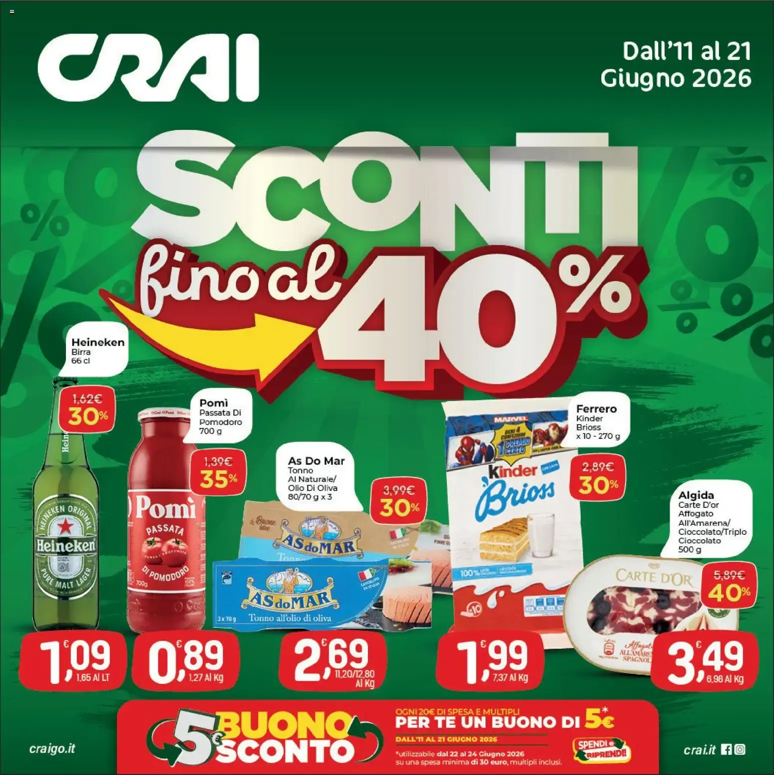 CRAI - SCONTI fino al 40% da 11 giugno a 21 giugno di 2026 - Pagina del volantino 1
