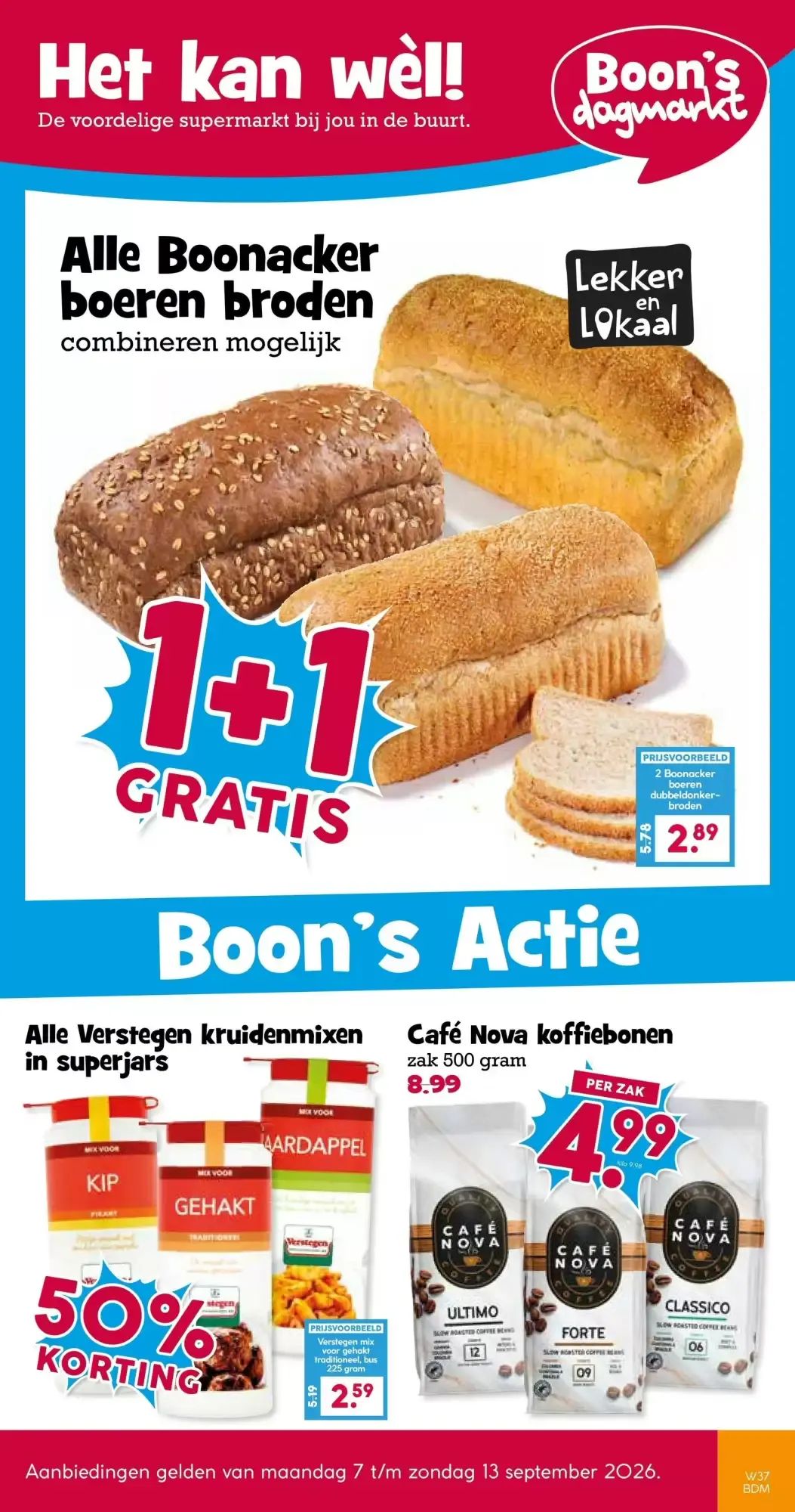 Boon`s Markt folder week 37 van 7 september tot 13 september 2026 - Folder pagina 1