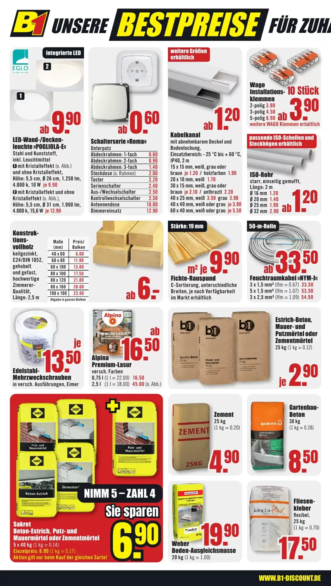 B1 Discount Baumarkt Prospekt woche 36 von 5. September bis 11. September 2026 - Prospekt seite 4