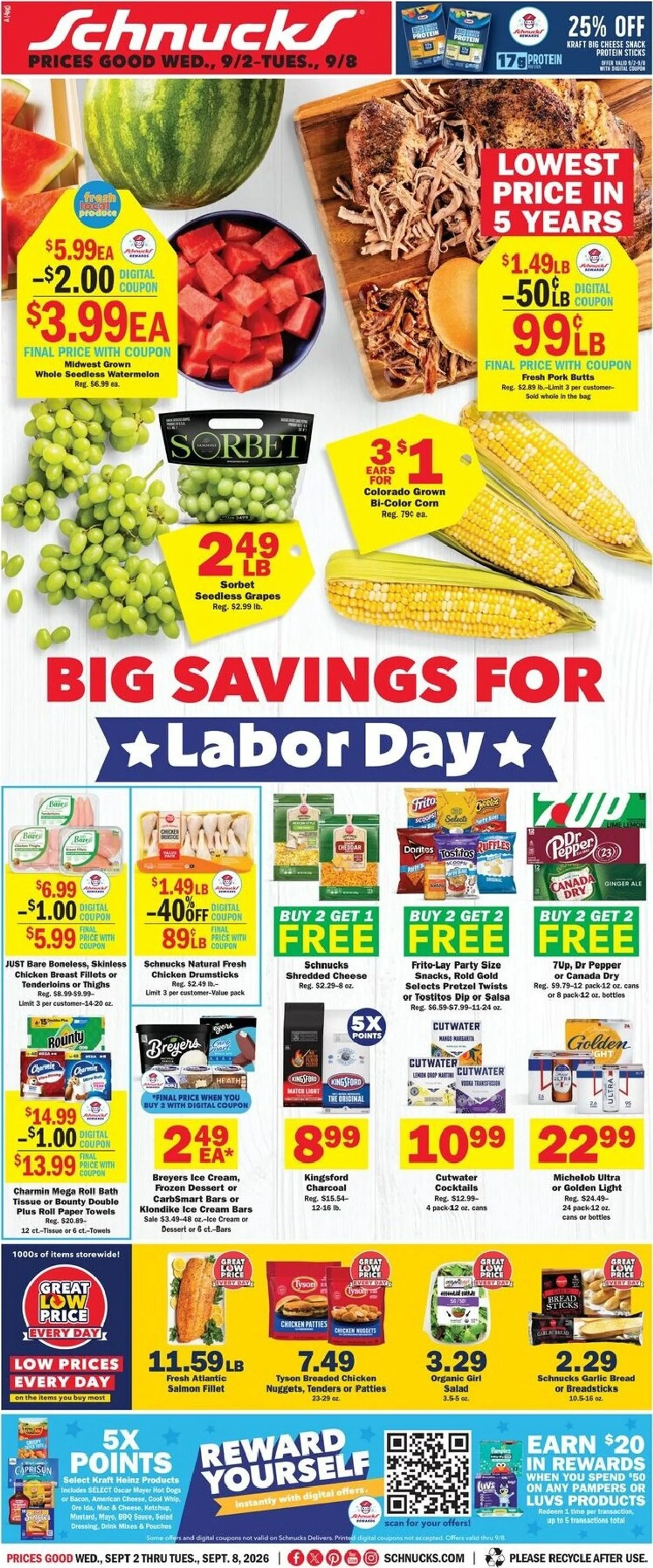 Weekly promotion Current Schnucks leaflet valid from Wednesday 09/02/2026 to Tuesday 09/08/2026 spanning from September 2 to September 8 2026 - Page 1 for Catalogue 365