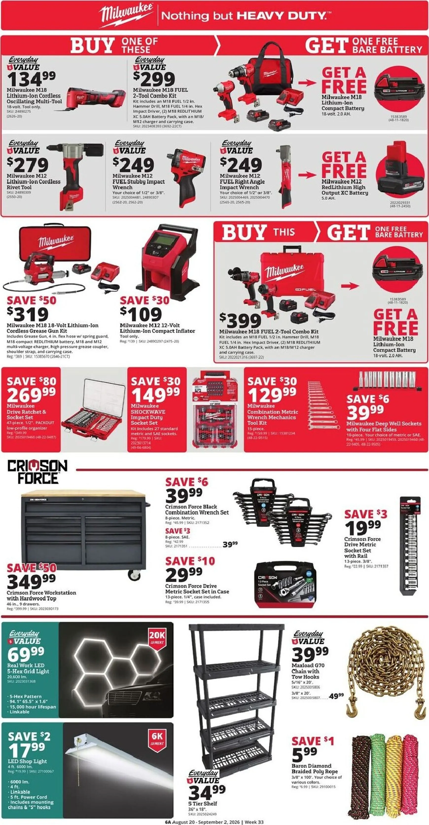 Weekly promotion Current Rural King leaflet valid from Thursday 08/20/2026 to Wednesday 09/02/2026 spanning from August 20 to September 2 2026 - Page 6 for Catalogue 365