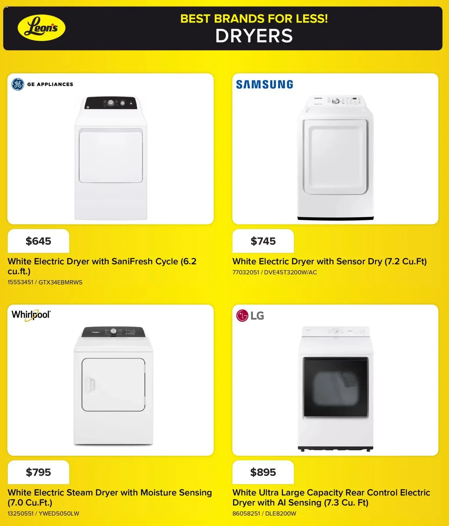 Leon's flyer - BBFL Appliances from Oct 1, 2026 > weekly specials & deals from October 1 to October 7 2026 - flyer page 12
