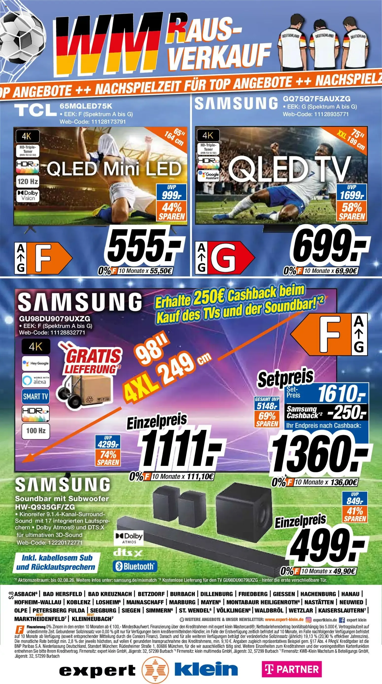 Expert Klein WM RAUS-VERKAUF & TV LAGERRÄUMUNG von 13. Juli bis 19. Juli 2026 - Prospekt seite 8