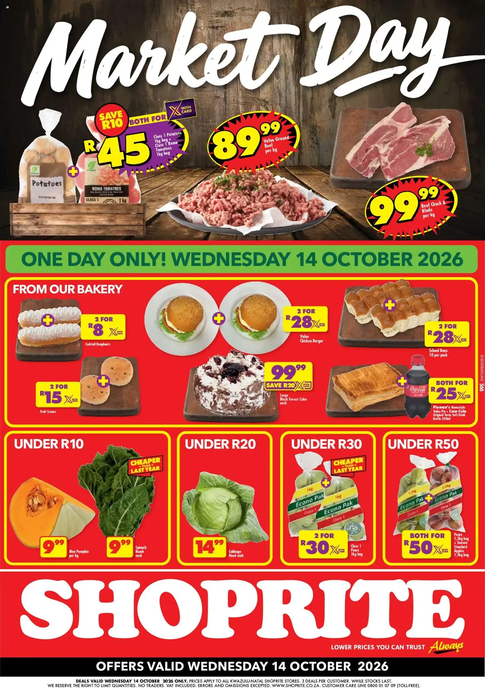 Shoprite Market Day (14/10/2026 - 14/10/2026) → Online Catalogue from 14 October to 14 October 2026 - Catalogue Page 1