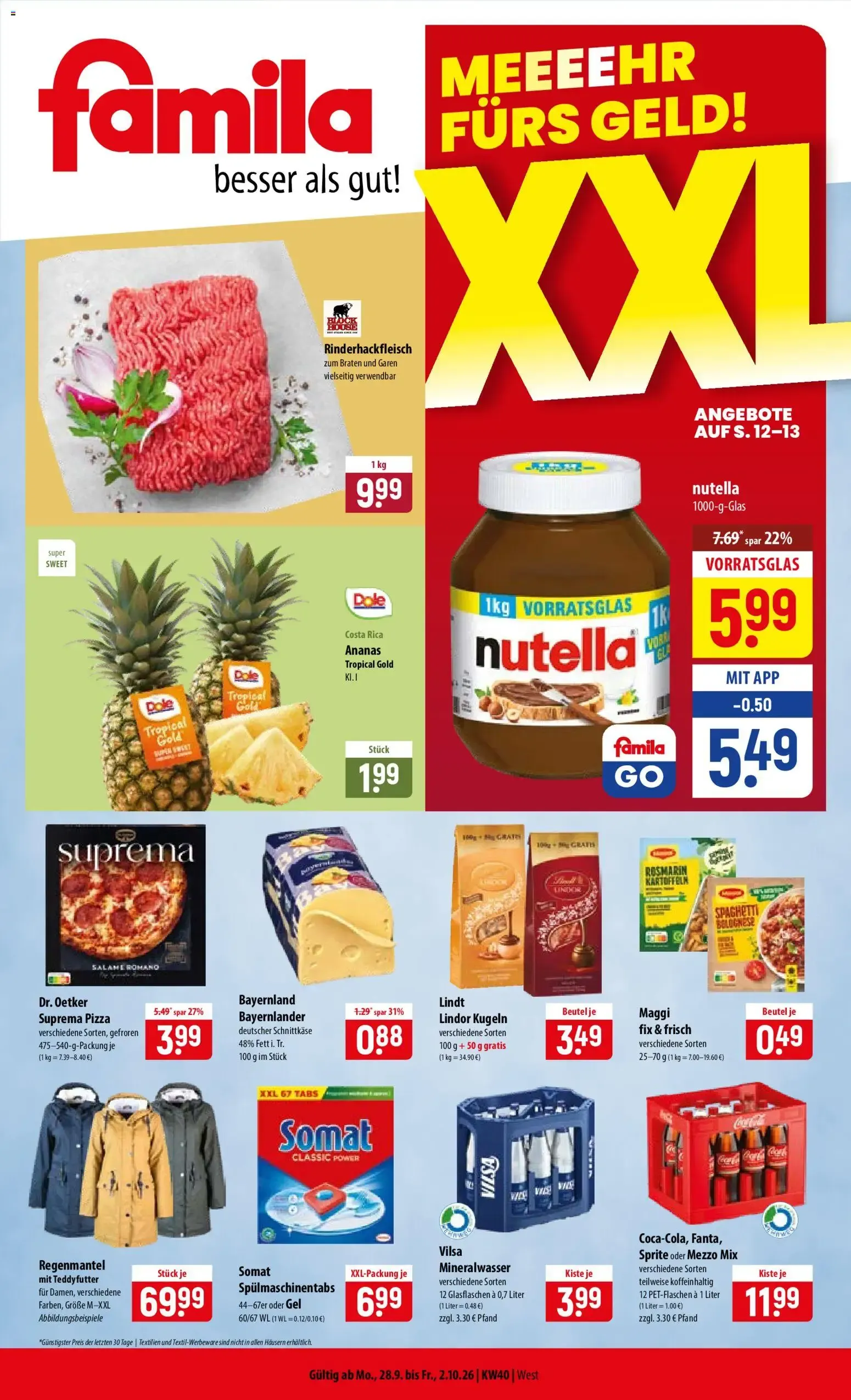 Famila Prospekt (ab 28.09.2026) zum Blättern von 28. September bis 2. Oktober 2026 - Prospekt seite 1