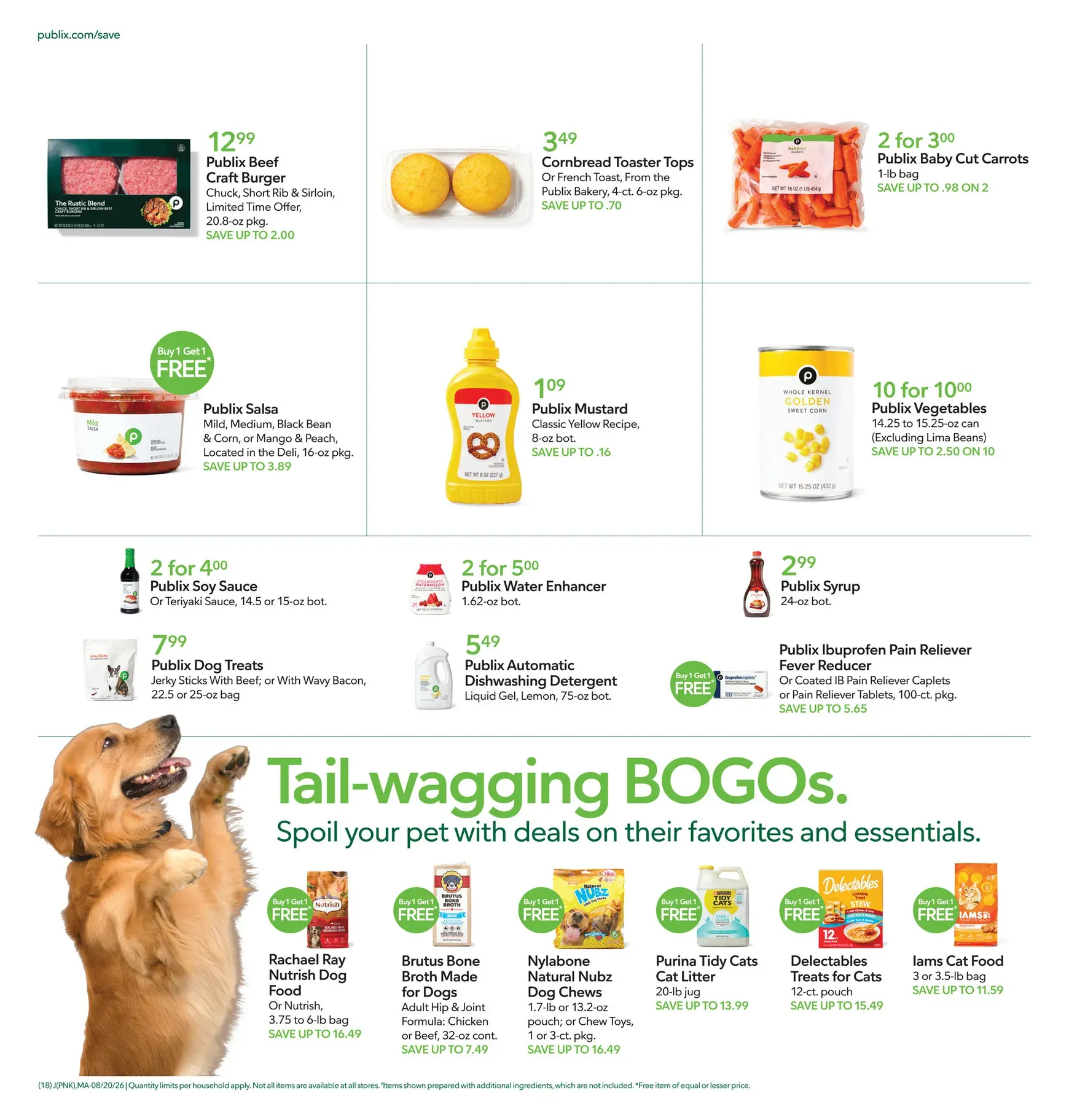 Weekly promotion Current Publix leaflet valid from Thursday 08/20/2026 to Wednesday 08/26/2026 spanning from August 20 to August 26 2026 - Page 18 for Catalogue 365