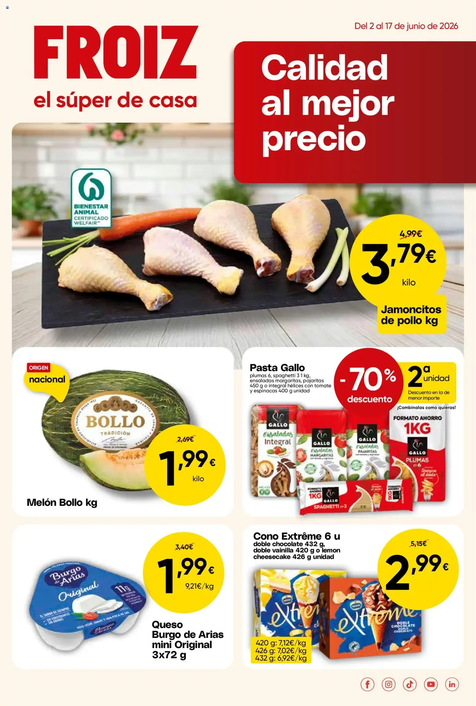 Catálogo de FROIZ el súper de casa - Calidad al mejor precio 2 de junio al 17 de junio 2026 - Página 1