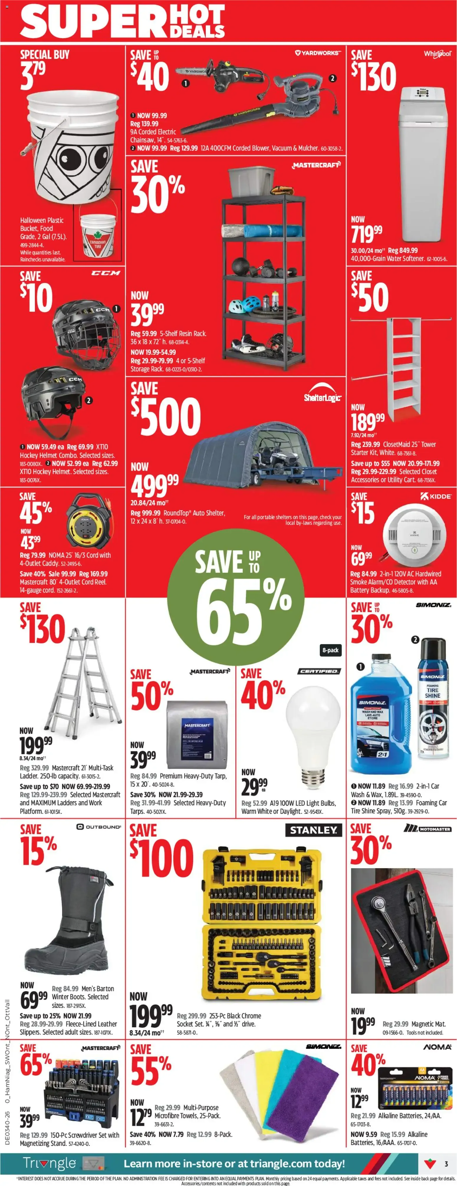 Canadian Tire weekly flyer from Oct 1, 2026 > weekly specials & deals from October 1 to October 7 2026 - flyer page 3