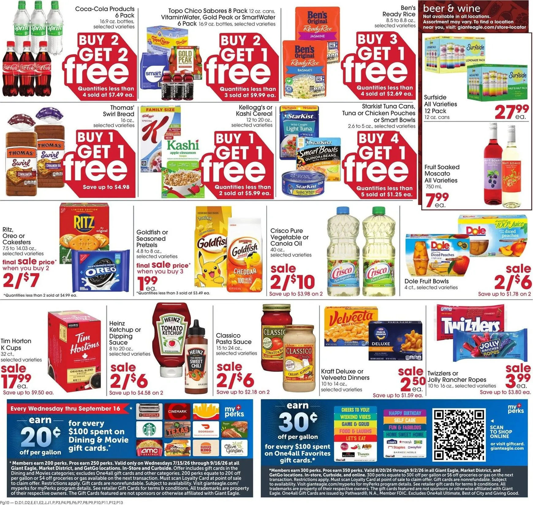 Weekly promotion Current Giant Eagle leaflet valid from Thursday 08/20/2026 to Wednesday 08/26/2026 spanning from August 20 to August 26 2026 - Page 10 for Catalogue 365