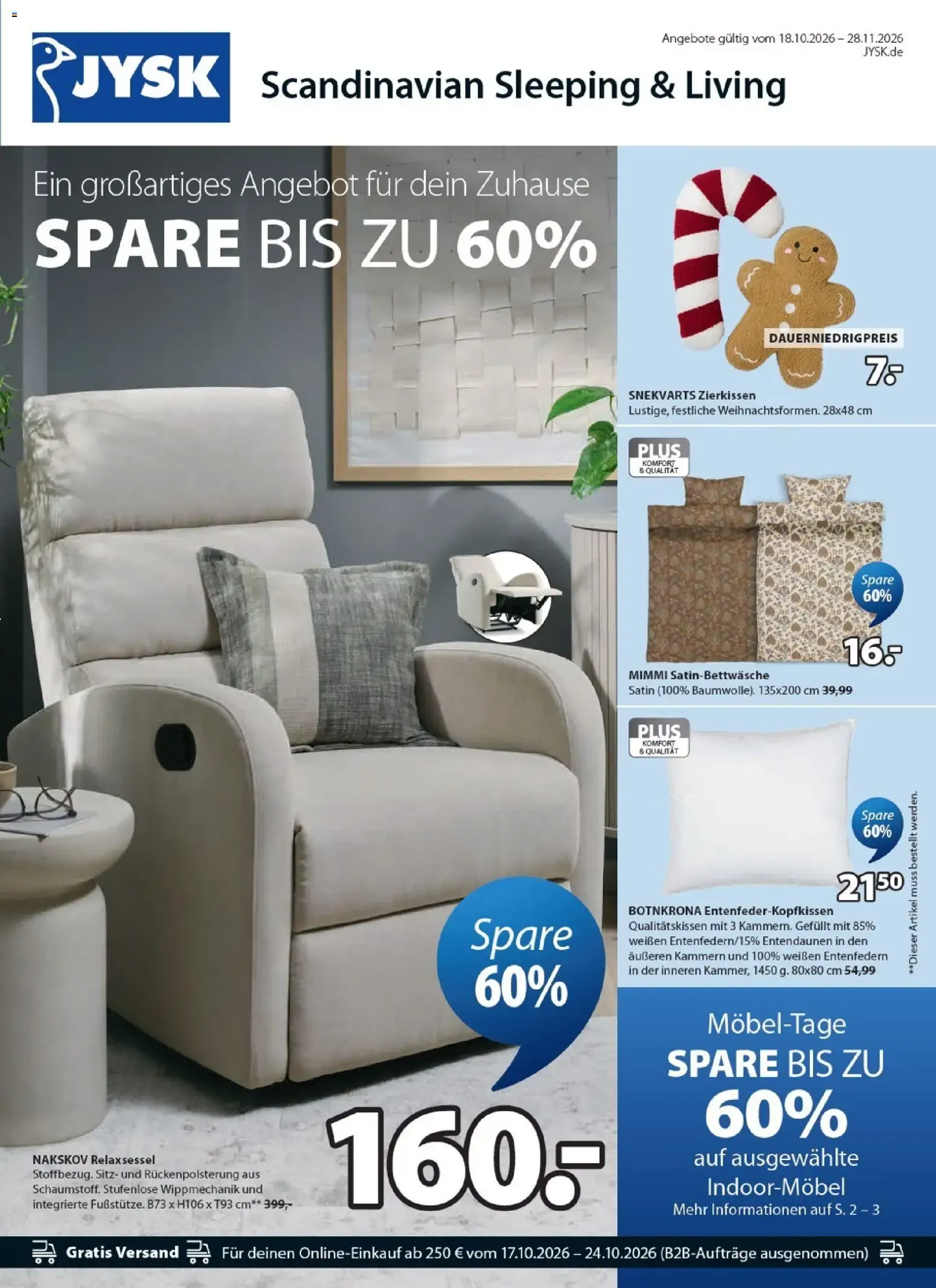 Möbel-Tage SPARE BIS ZU 60% auf ausgewählte Indoor-Möbel